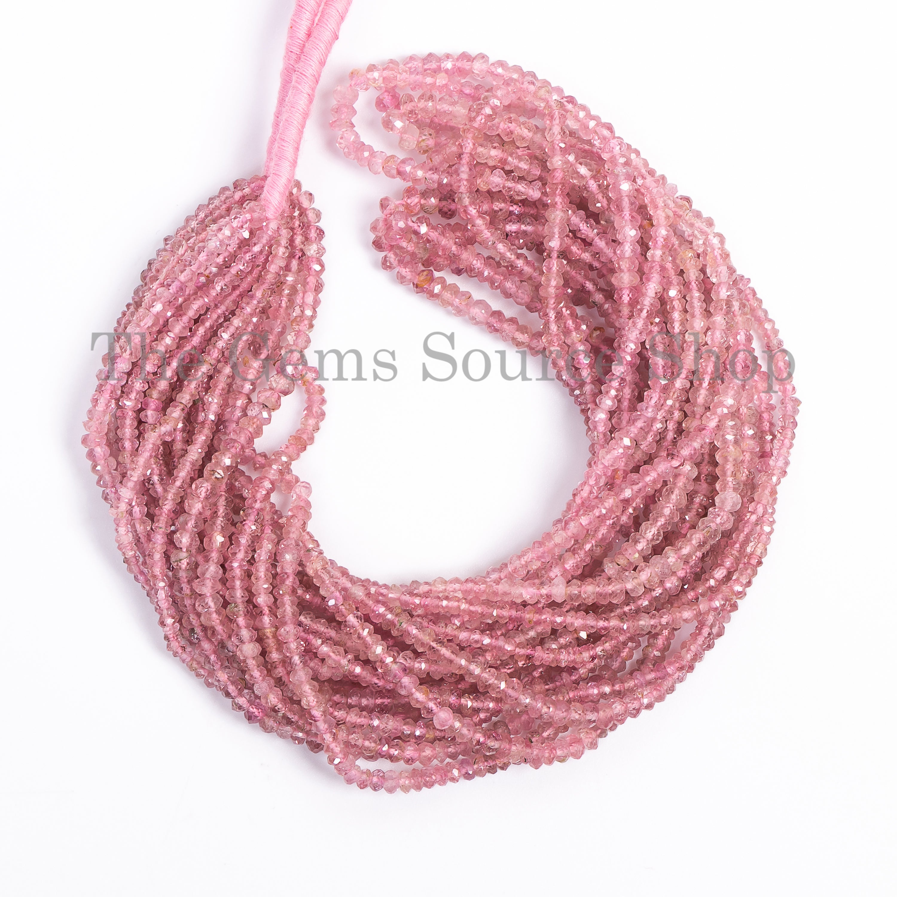 2.5-3.25 mm Pink Tourmaline Faceted Rondelle Beads TGS-4732