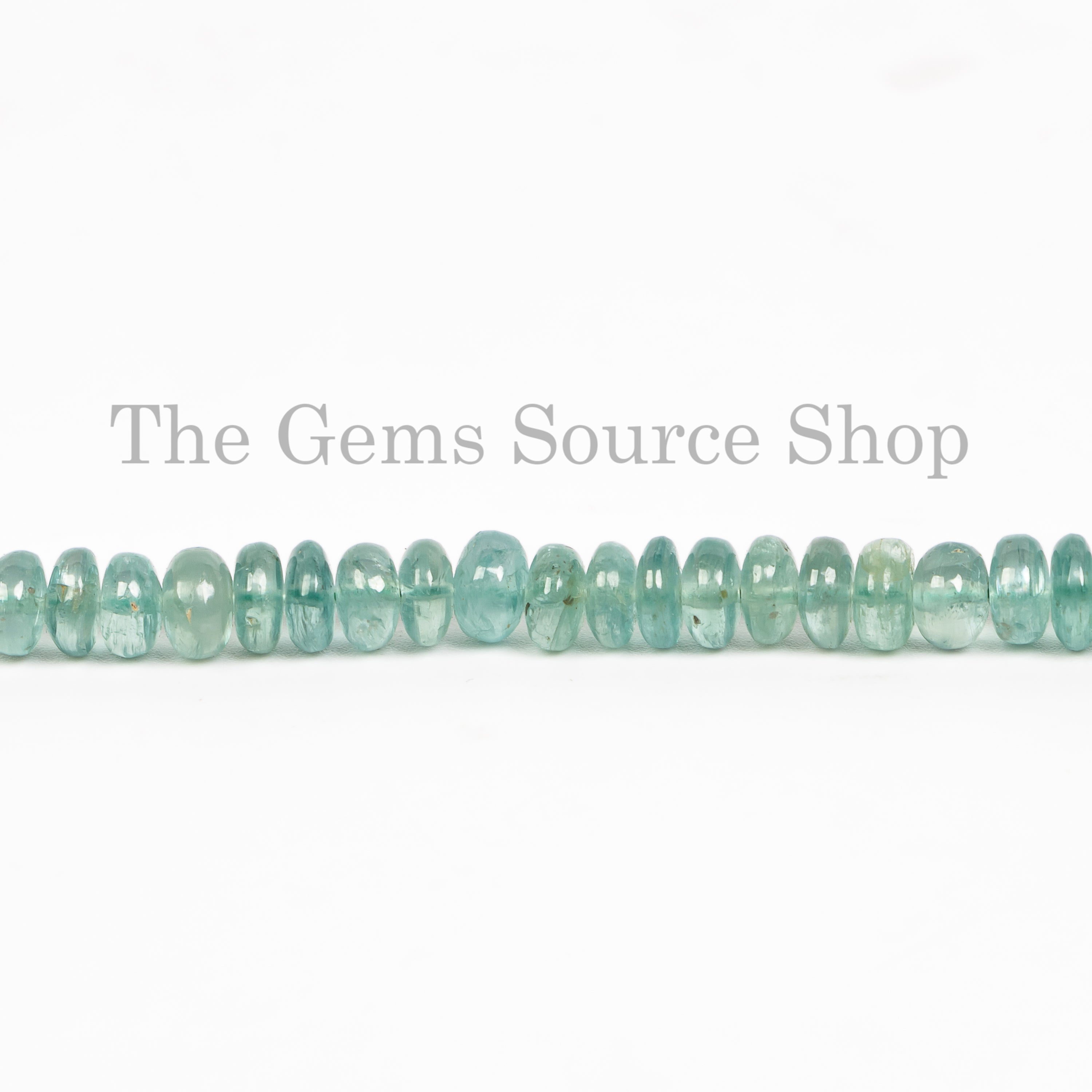 Aqua kyanite plain Rondelle Shape Gemstone beads TGS-4821