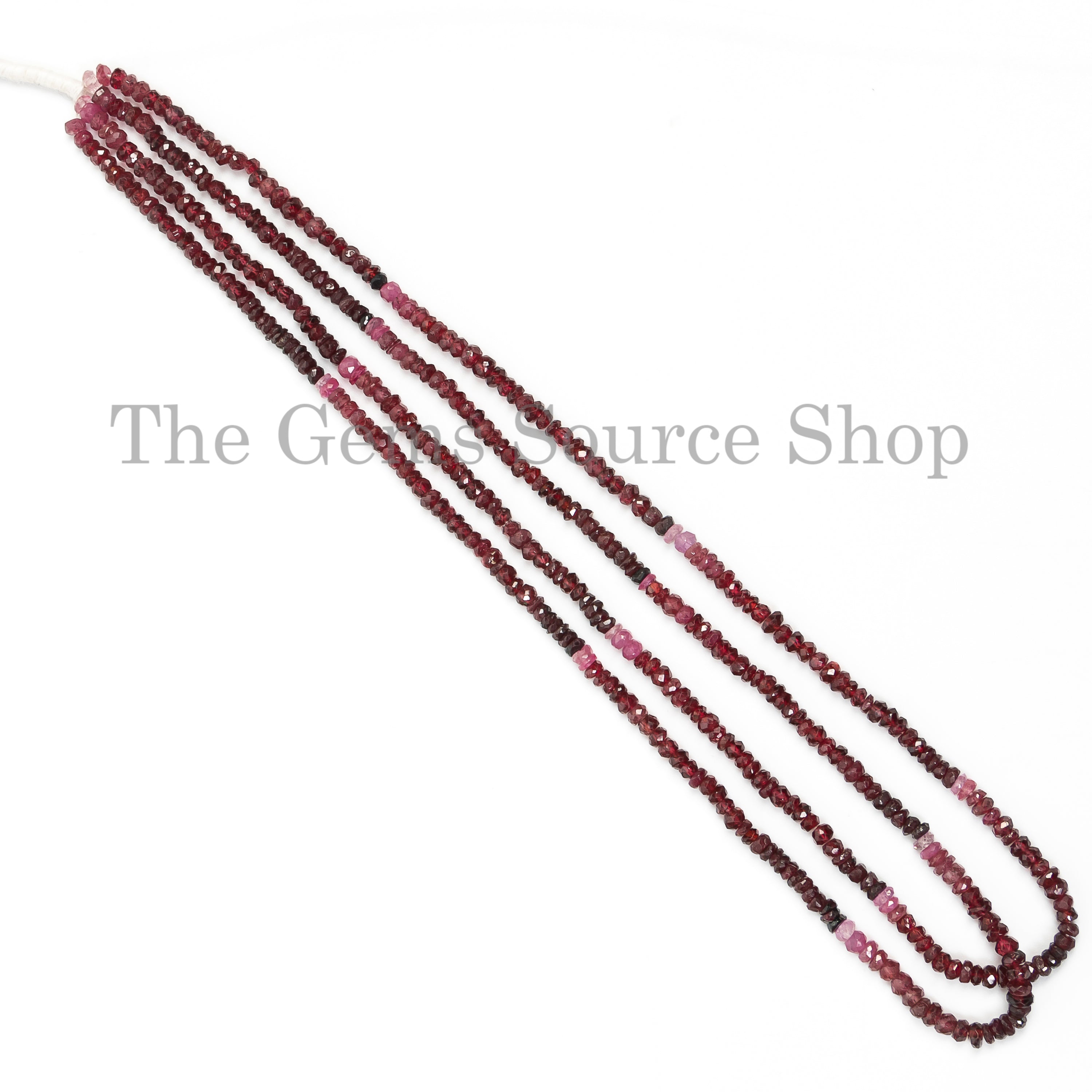 Shaded Ruby 3.5-4 mm Faceted Rondelle Beads TGS-4733