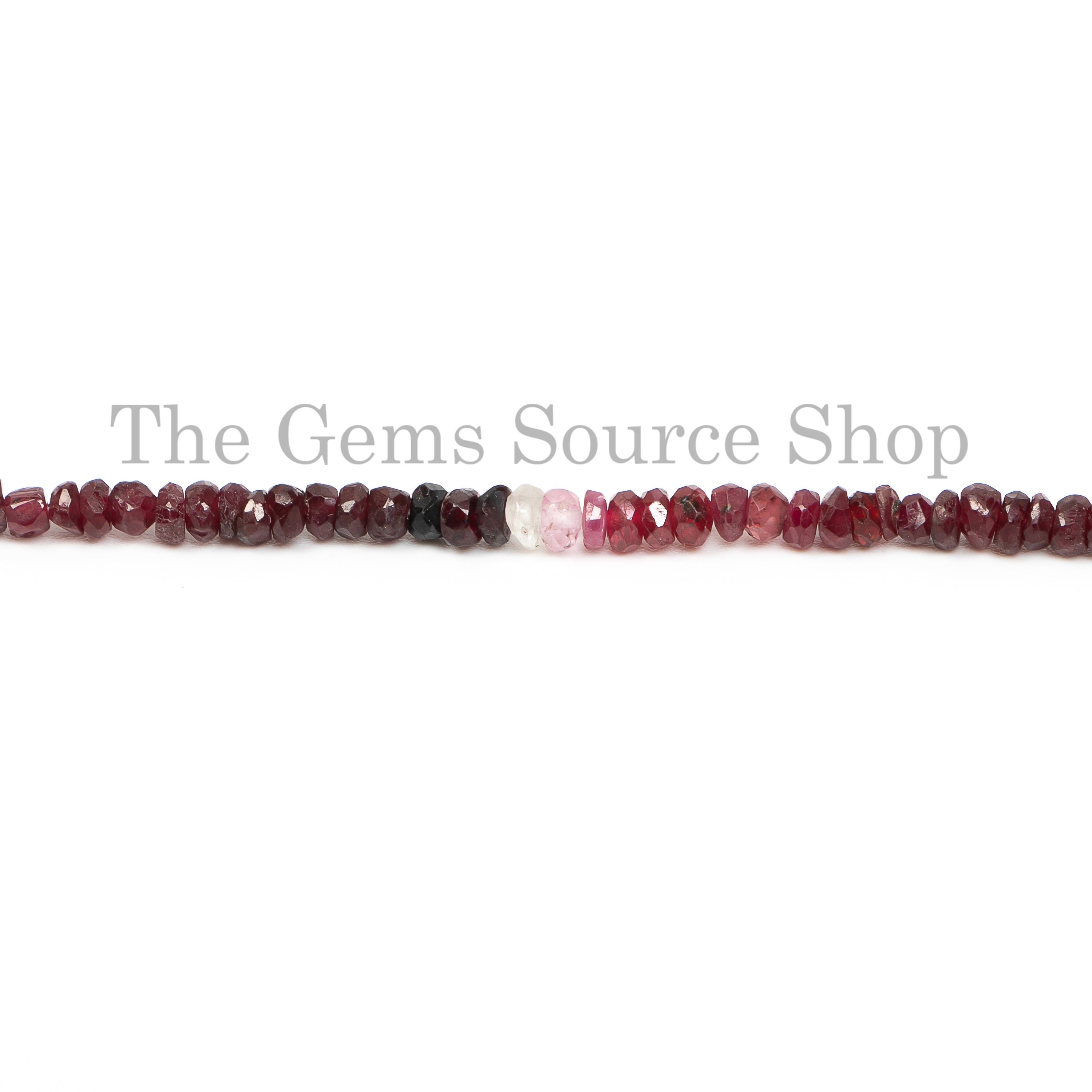 2.75-3 mm Shaded Ruby Faceted Rondelle Beads TGS-4734