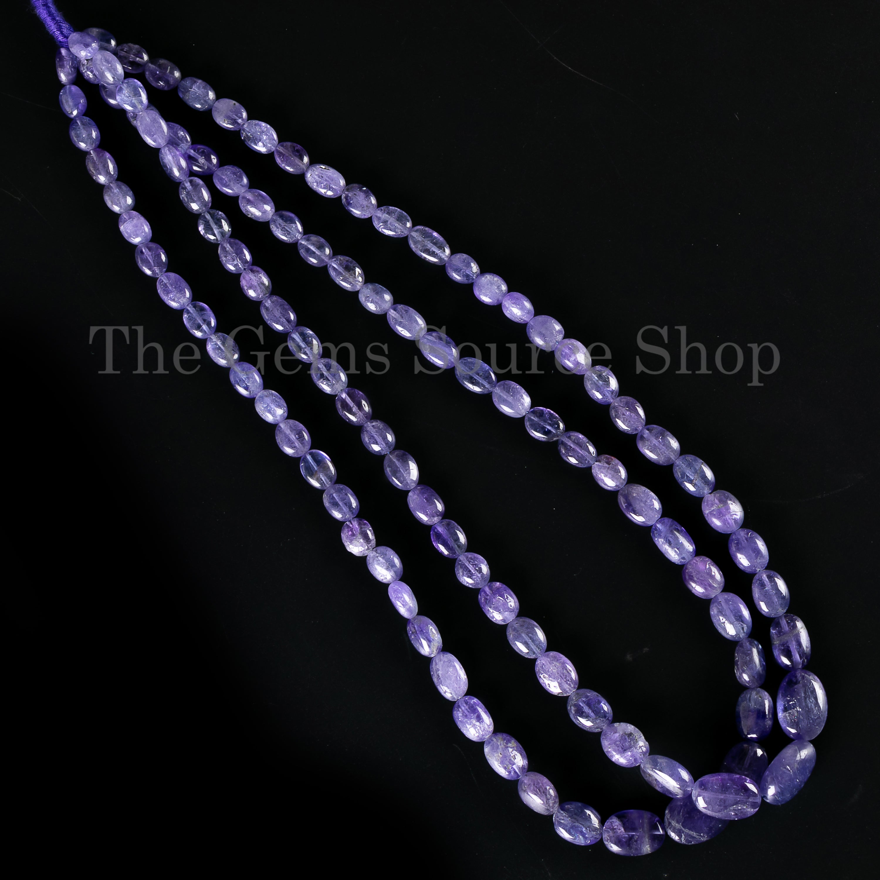Natural Tanzanite plain oval shape Gemstone beads TGS-4835