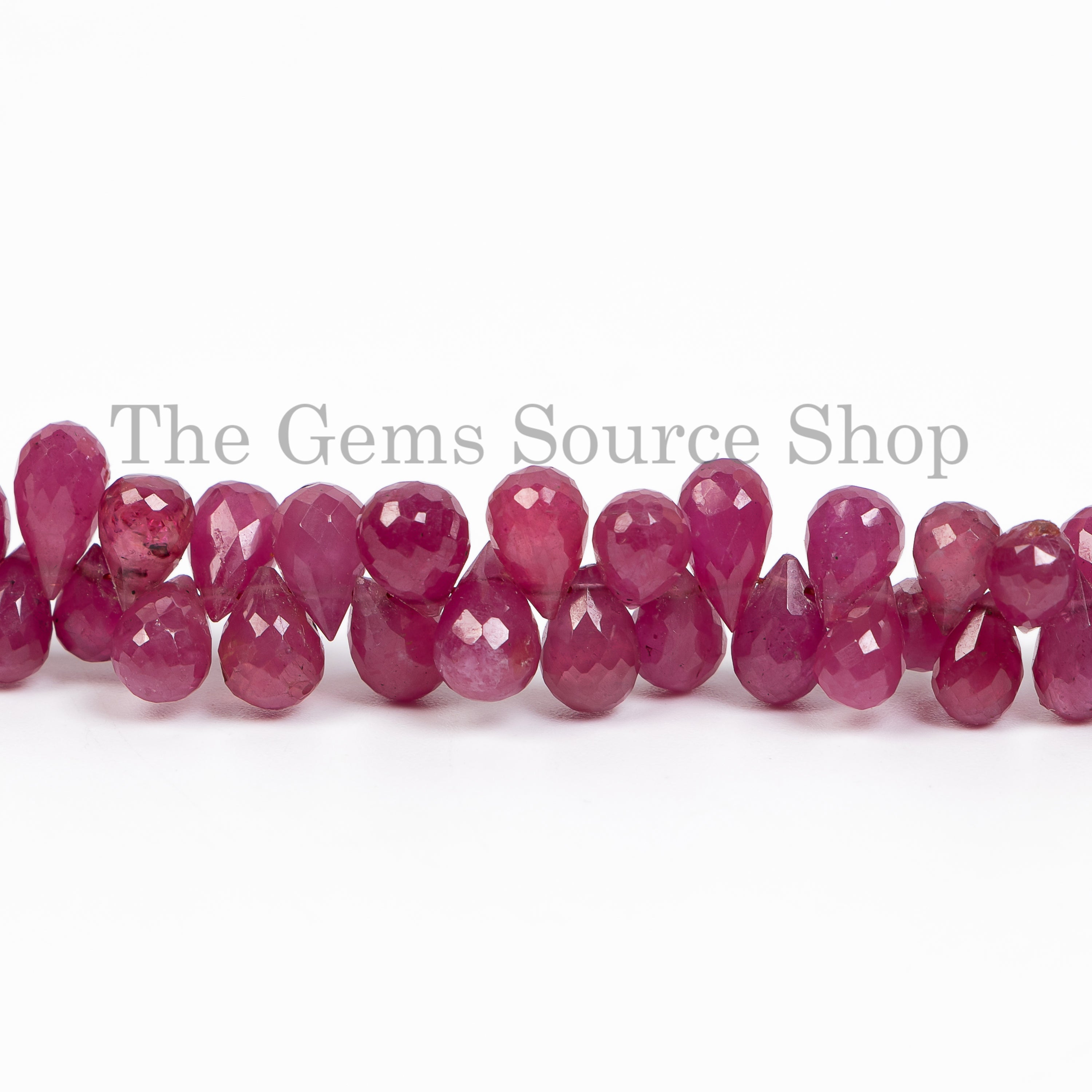 Natural 3x4.5-5x8 mm Ruby faceted drops Beads In Wholesale Price TGS-4758