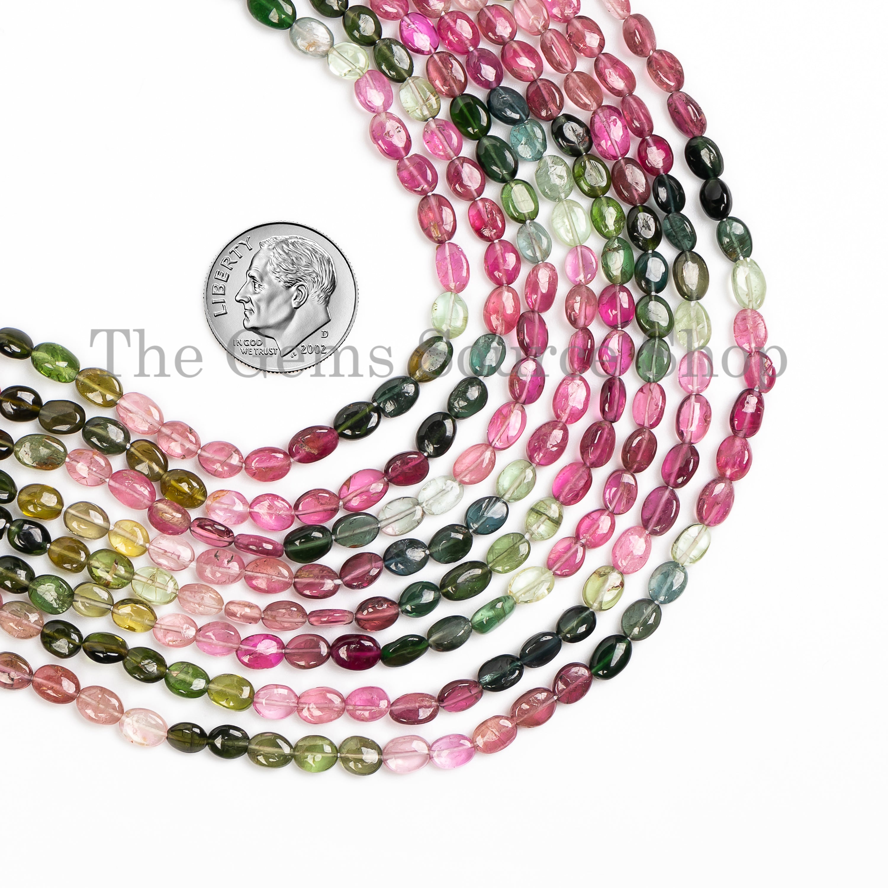 Multi Tourmaline Plain Oval Beads, Natural Multi Tourmaline Gemstone Oval Beads for Jewelry Making.