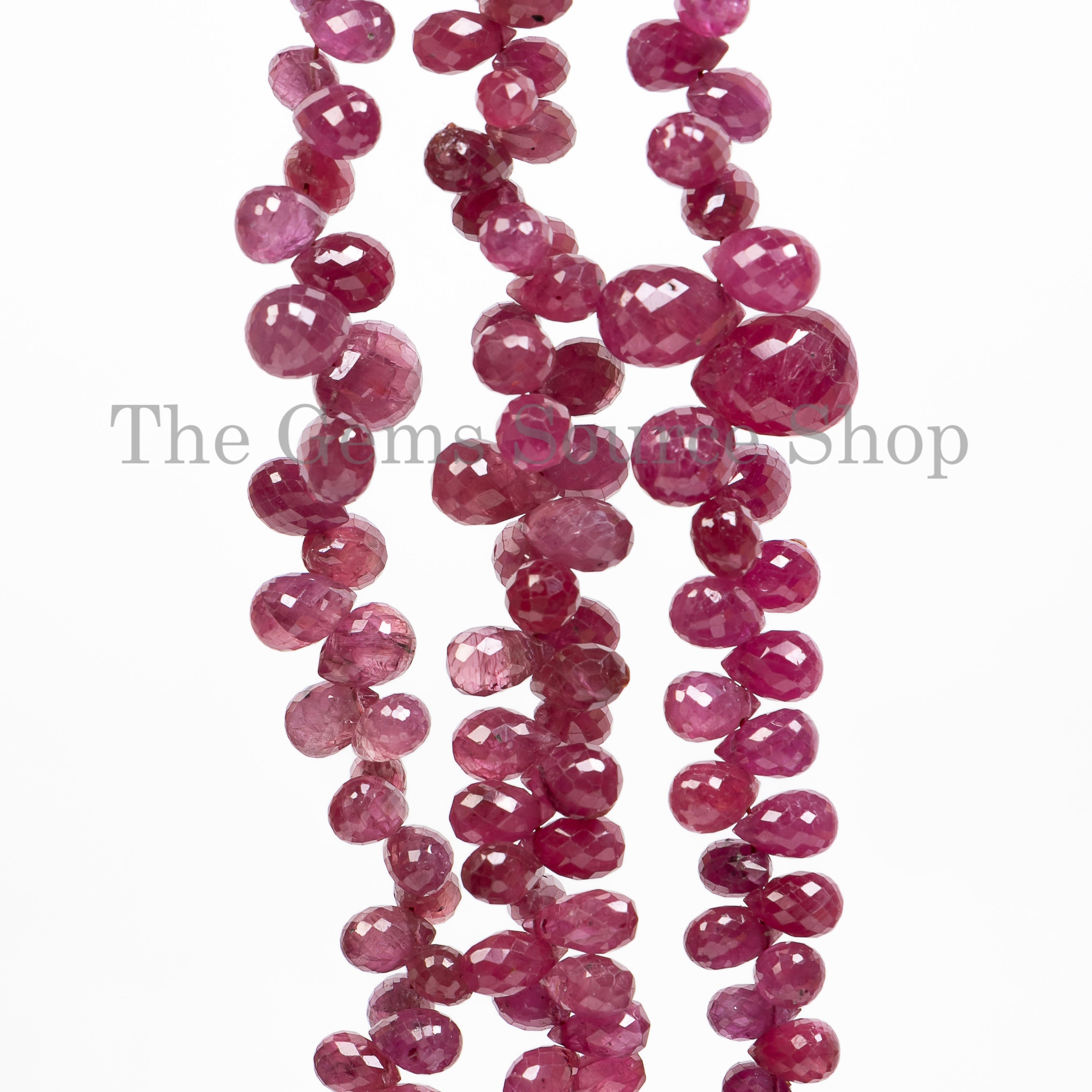 3.5x5-6.5x9.5 mm Natural Ruby faceted drops Beads In Wholesale Price TGS-4759