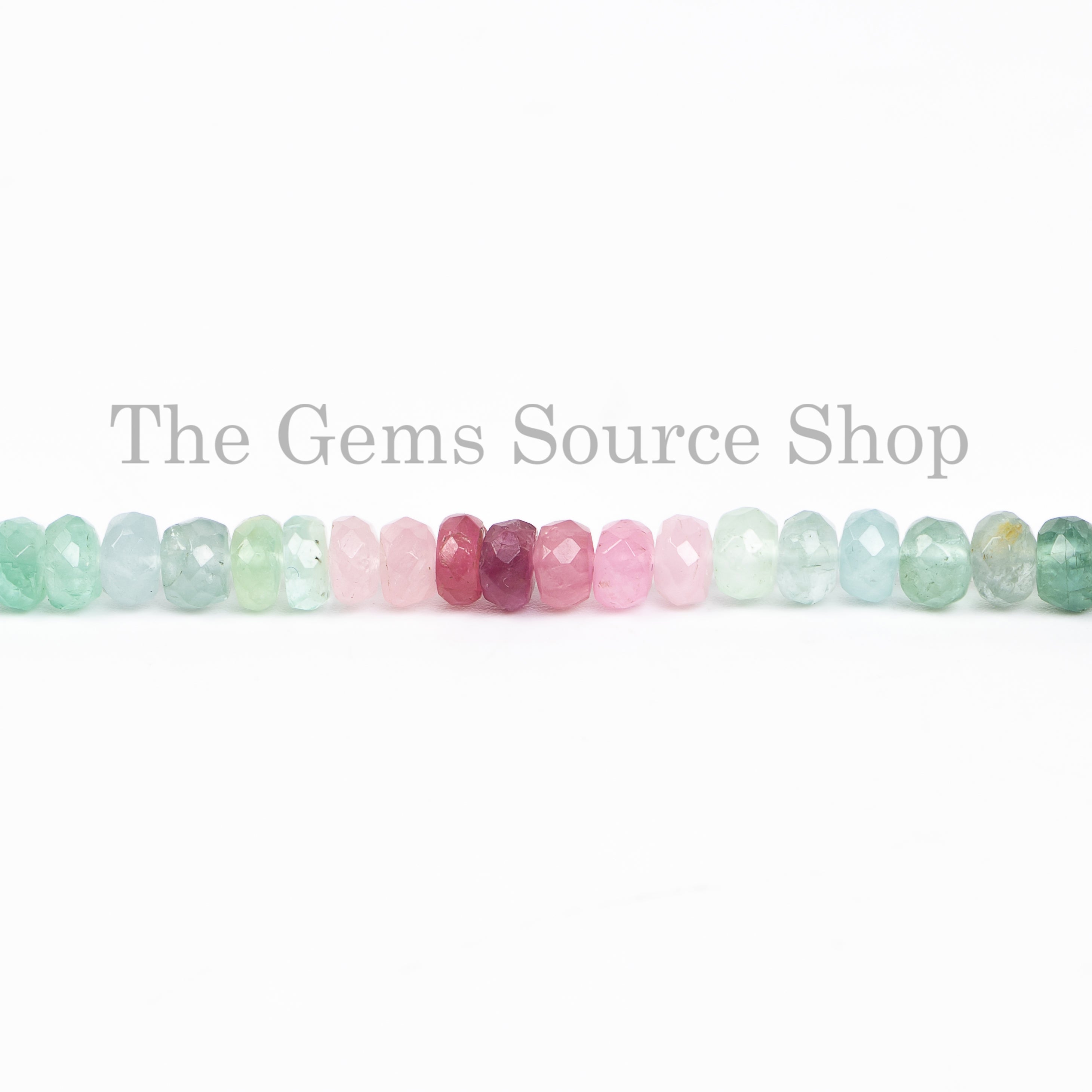 Genuine Afghani tourmaline faceted rondelle Beads TGS-4846