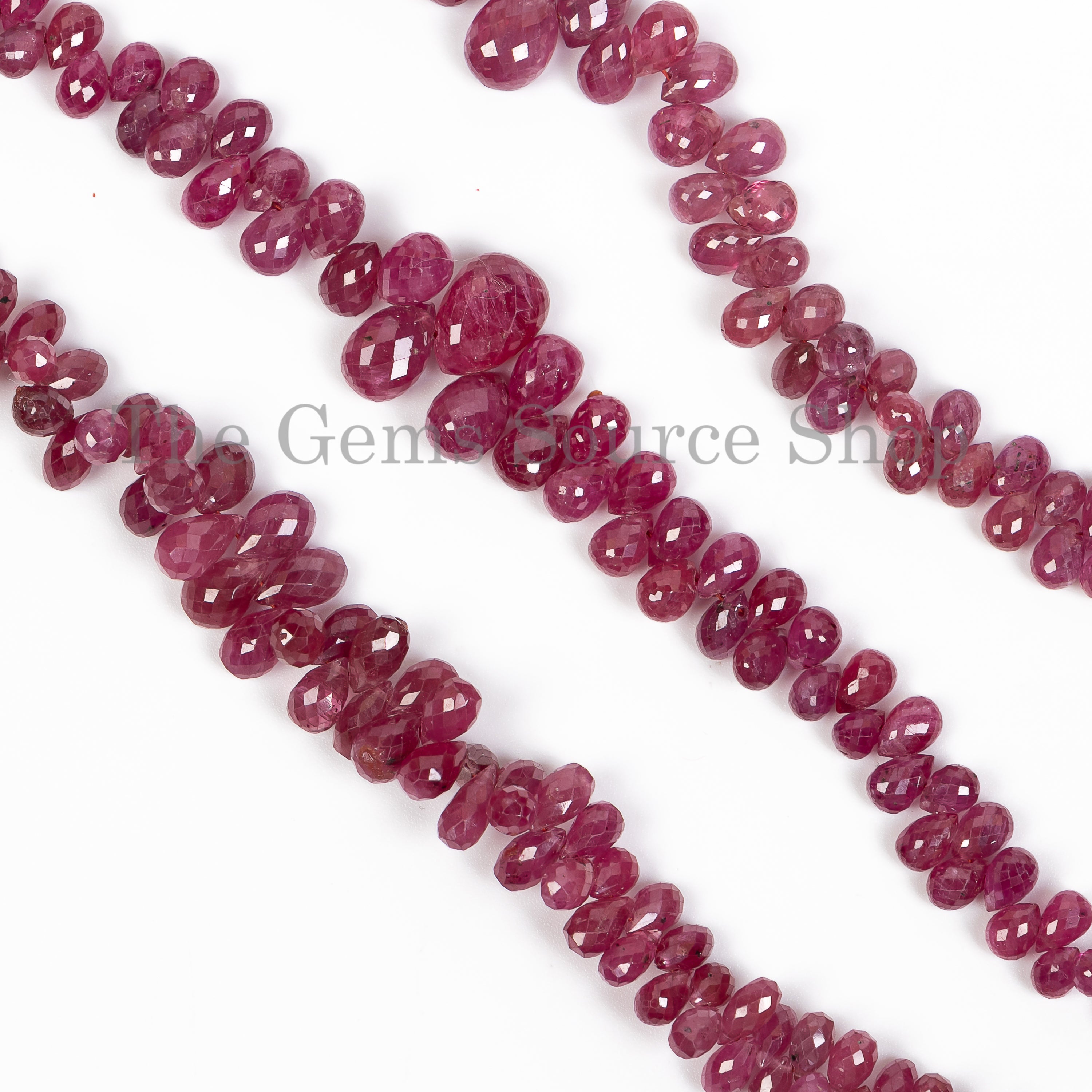 3.5x5-6.5x9.5 mm Natural Ruby faceted drops Beads In Wholesale Price TGS-4759