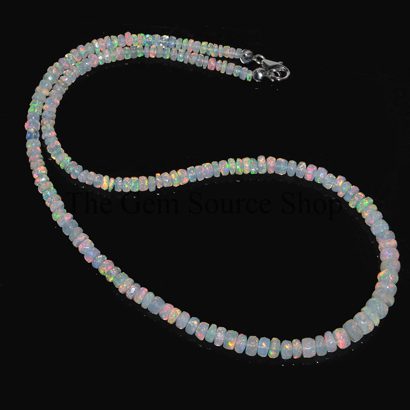 AAA Ethiopian Opal Faceted Rondelle Beads Ethiopian Opal Beads