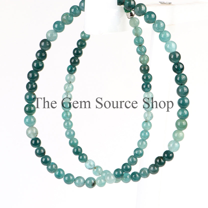Natural Grandidierite Smooth Round Shape Beaded Necklace TGS-2372