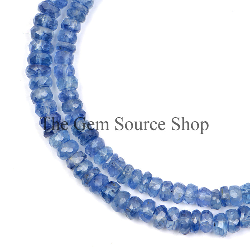 Natural Kyanite Faceted Rondelle Beaded Necklace TGS-2385