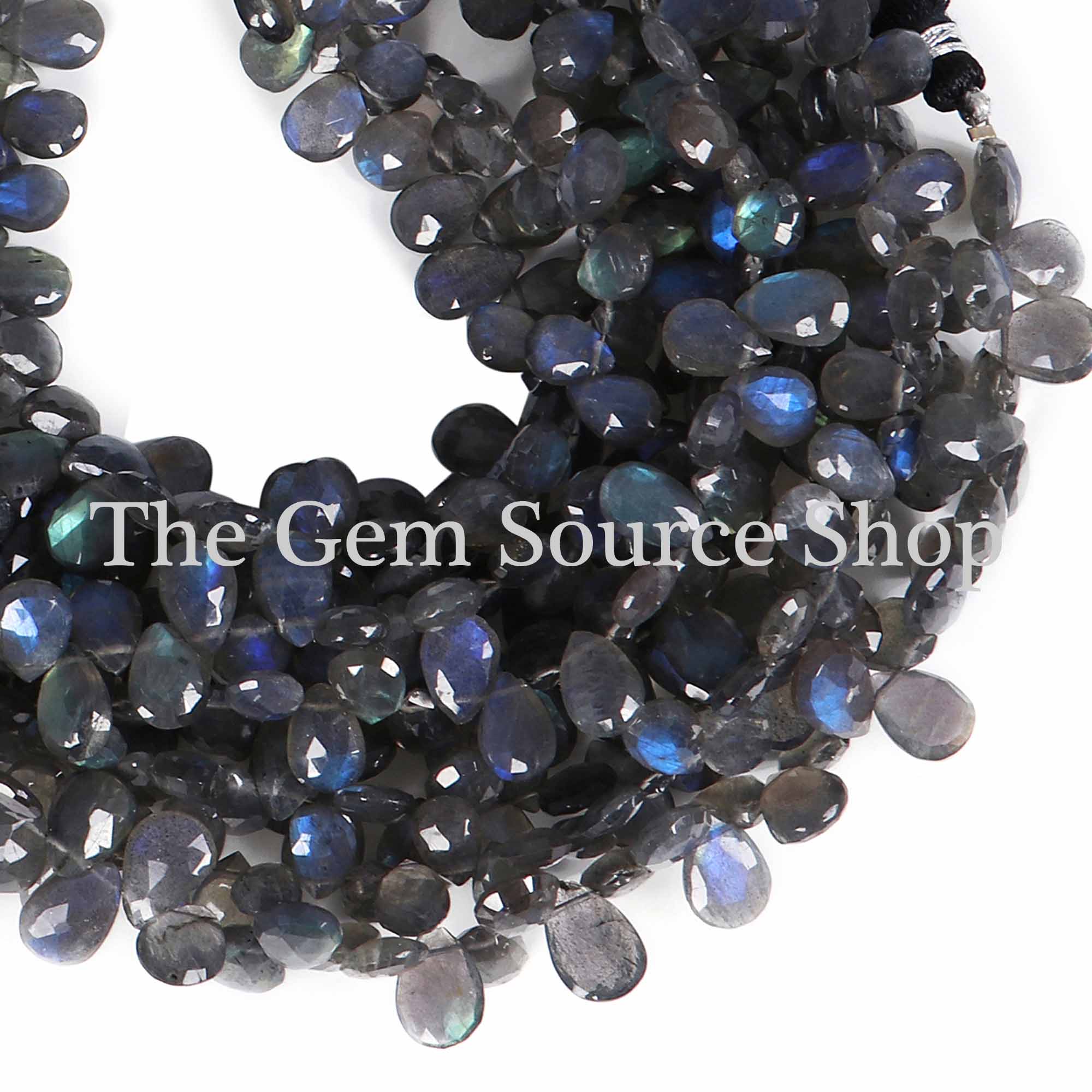 Labradorite Beads, Labradorite Faceted Beads, Labradorite Pear Shape Beads, Gemstone Beads
