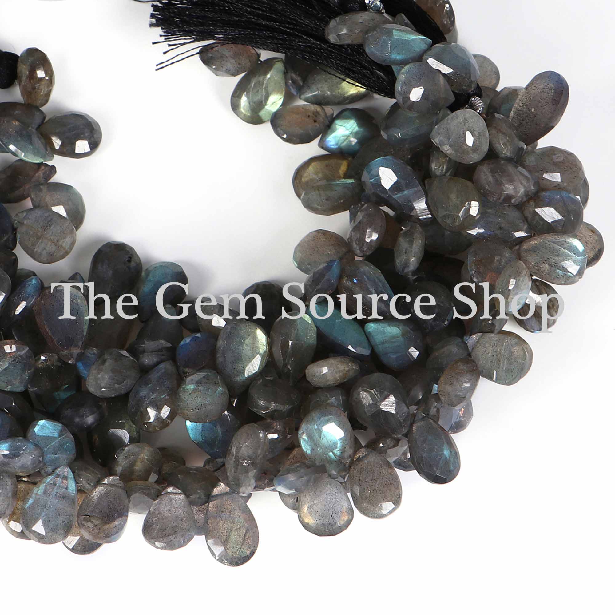 Natural Labradorite Beads, Labradorite Faceted Beads, Labradorite Pear Shape Beads, Beads For Jewelry