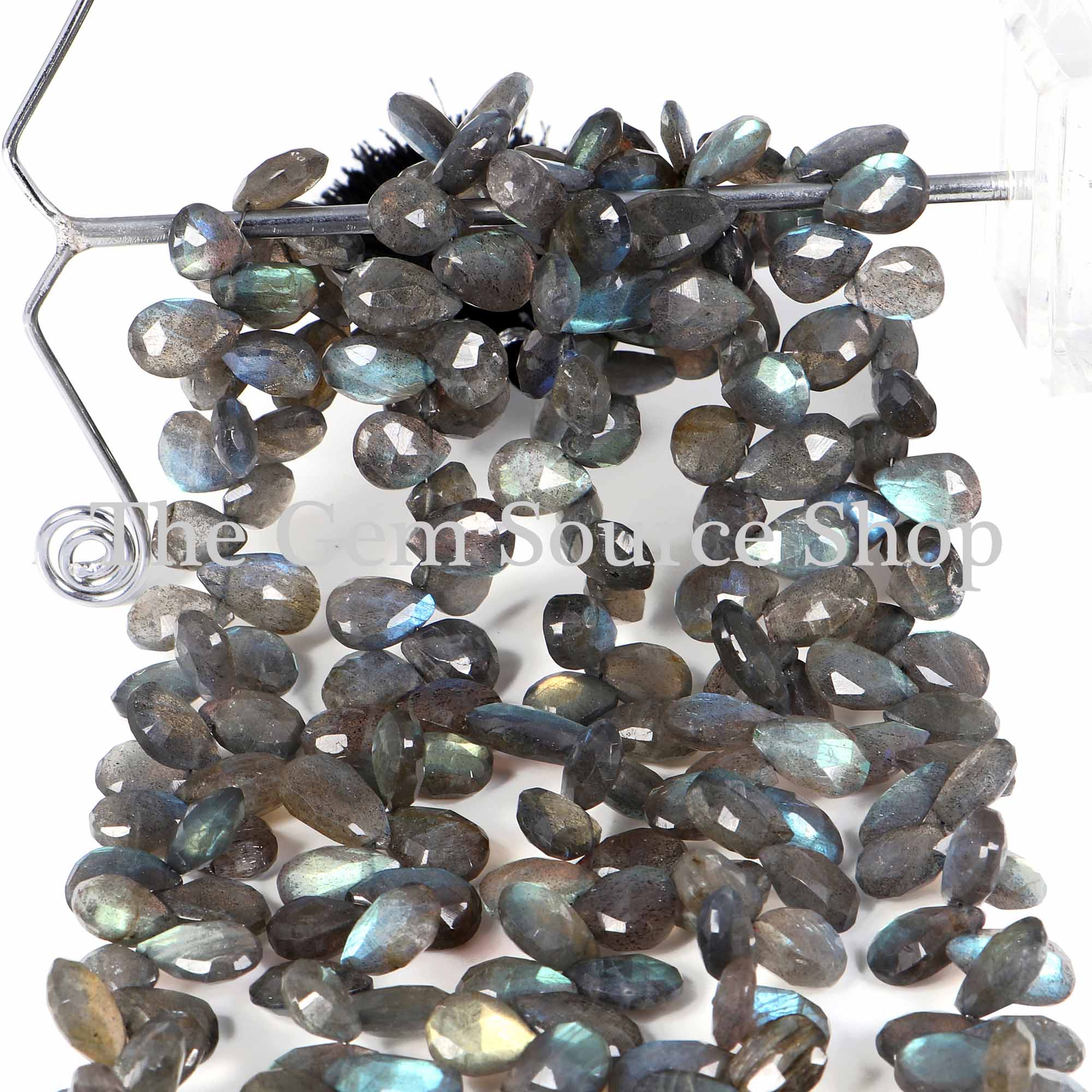 Natural Labradorite Beads, Labradorite Faceted Beads, Labradorite Pear Shape Beads, Beads For Jewelry