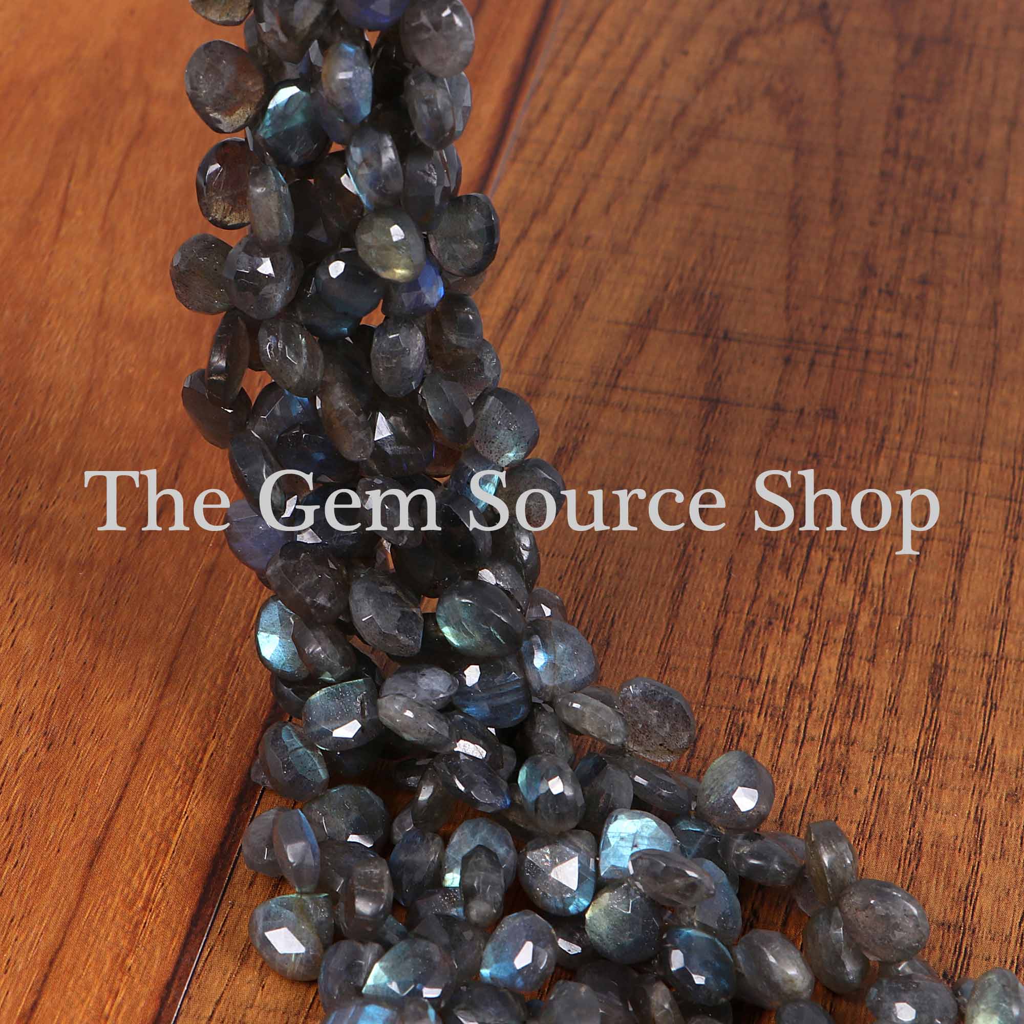 8-9mm Labradorite Beads, Labradorite Faceted Beads, Labradorite Heart Shape Beads, Wholesale Beads