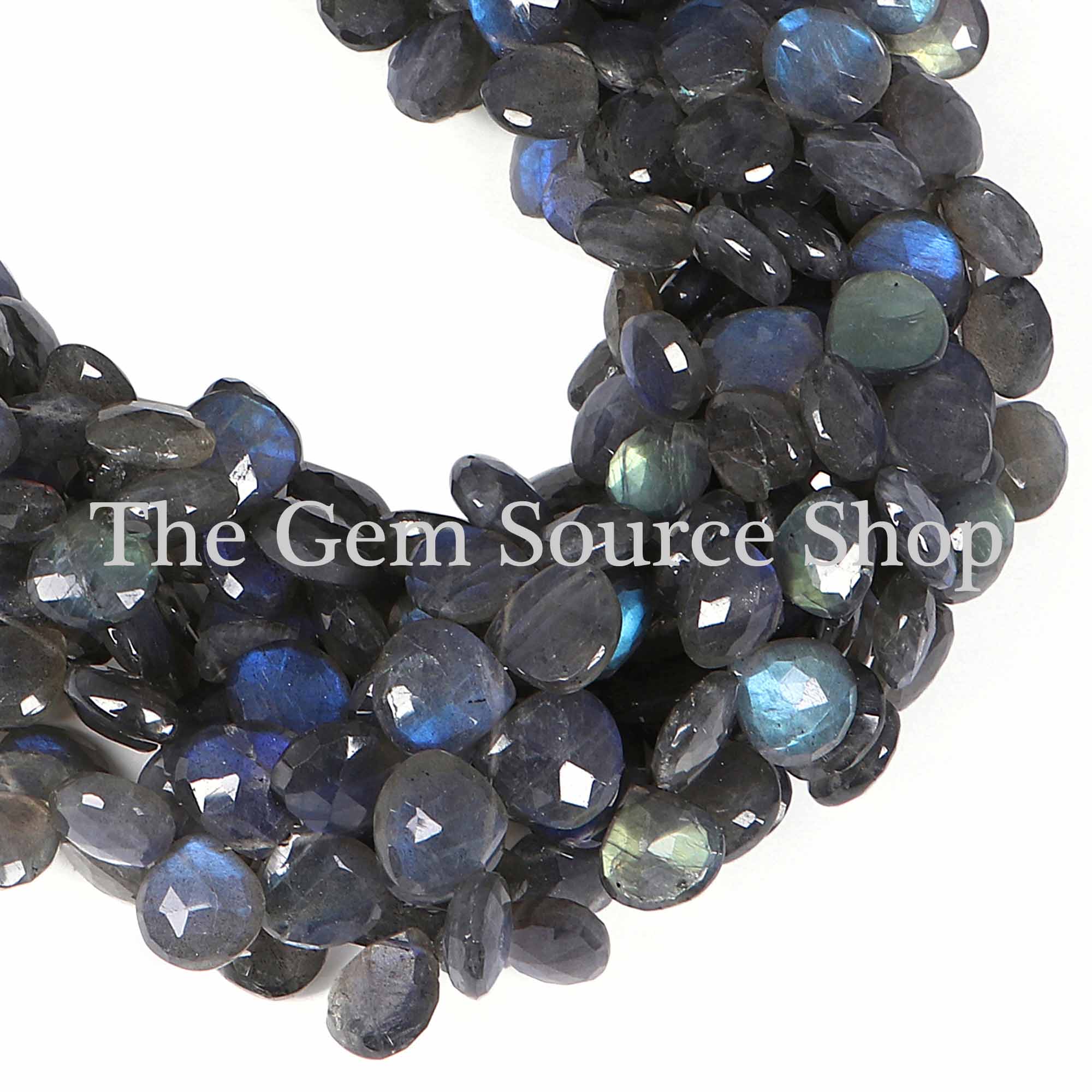 Naural Labradorite Beads, Labradorite Faceted Beads, Labradorite Heart Shape Beads, Wholesale Beads