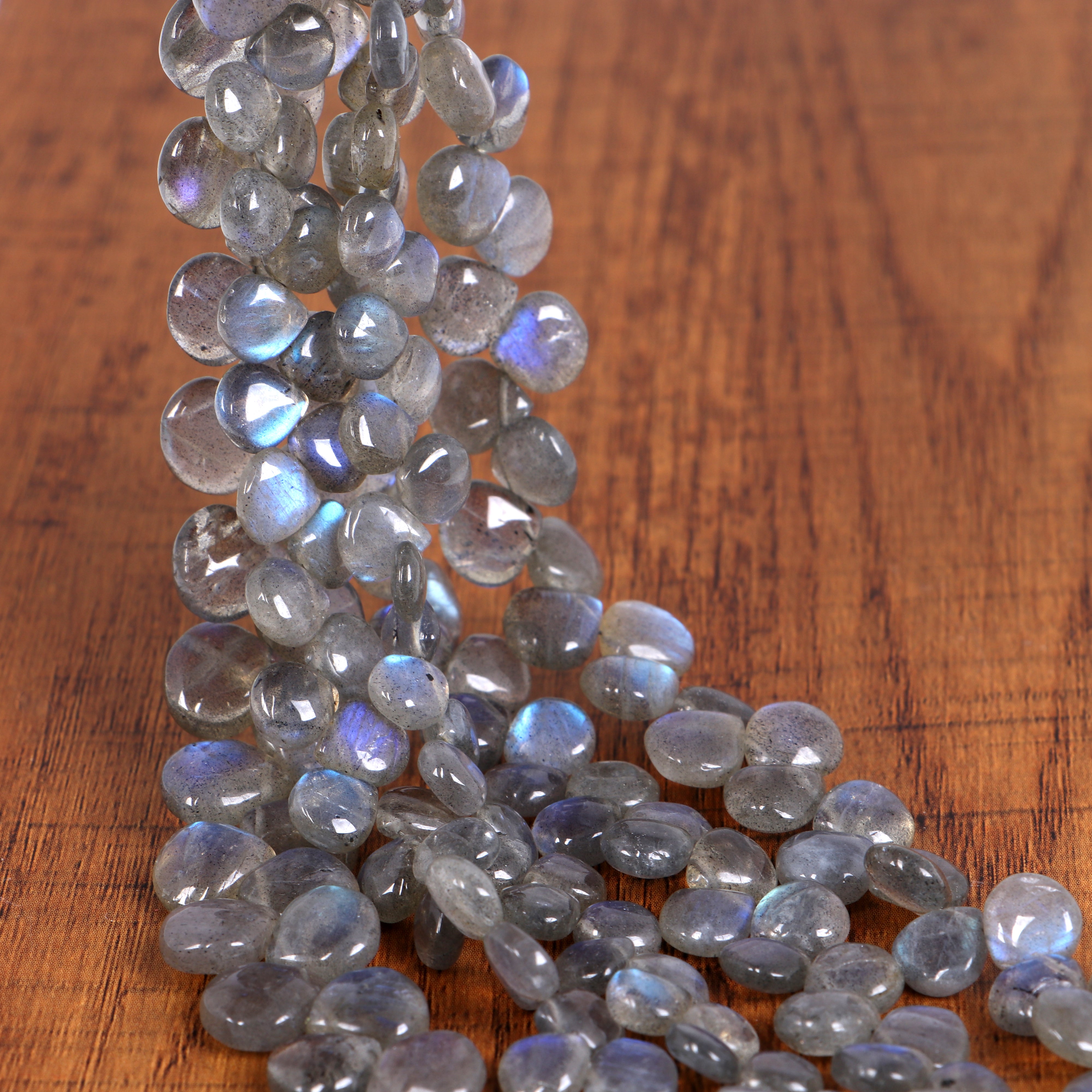 Best Quality labradorite plain smooth heart shape gemstone beads