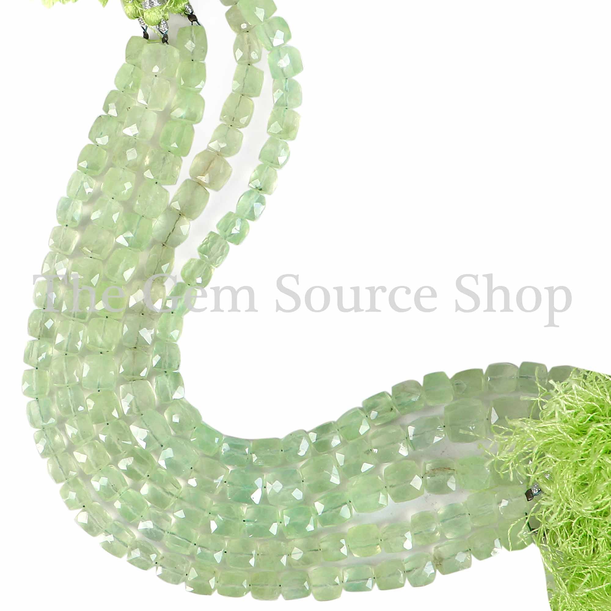 Prehnite Faceted Beads, Prehnite Box Shape Beads, Prehnite Gemstone Beads, Wholesale Beads