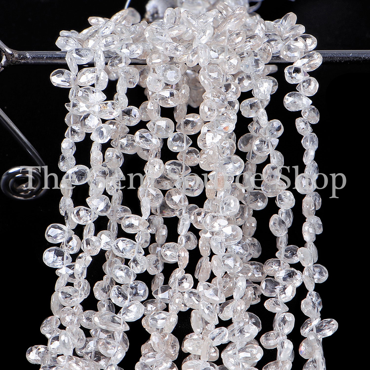 White Zircon Beads, White Zircon Faceted Beads, White Zircon Pear Shape Beads, Wholesale Beads
