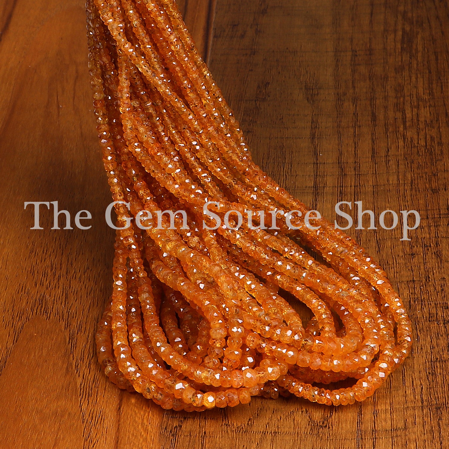 Spessartine Garnet Beads, Garnet Faceted Beads, Garnet Rondelle Shape Beads, Beads Manufacturing
