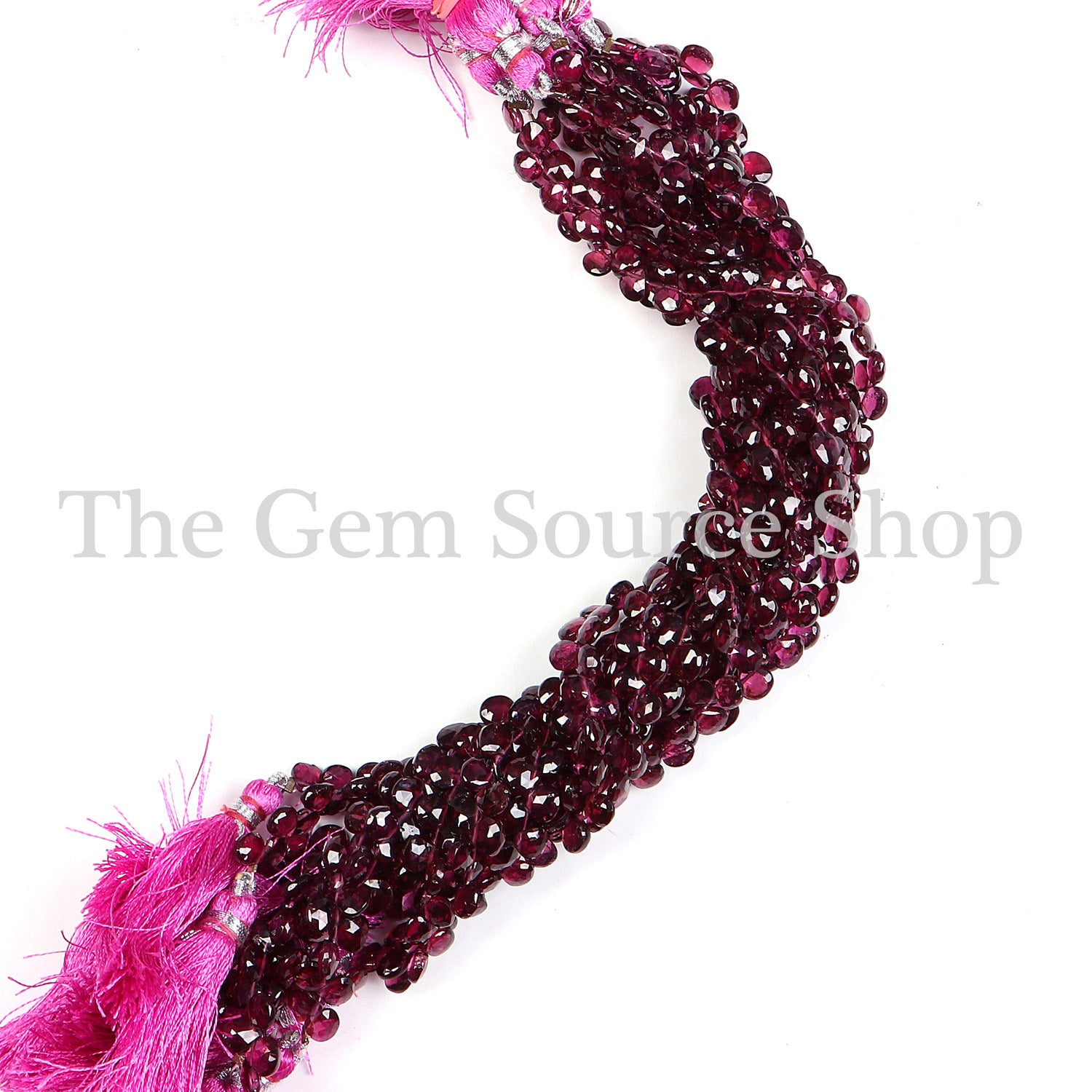 Rhodolite Garnet Beads, Rhodolite Garnet Faceted Beads, Garnet Heart Beads, Beads For Jewelry