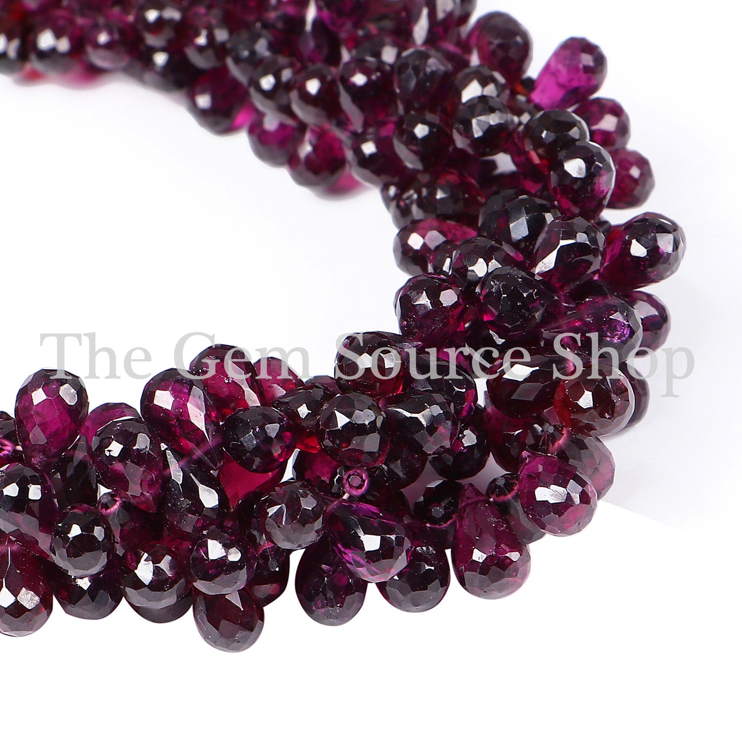 Rhodolite Garnet Beads, Garnet Faceted Beads, Rhodolite Garnet Drop Shape Beads, Wholesale Beads