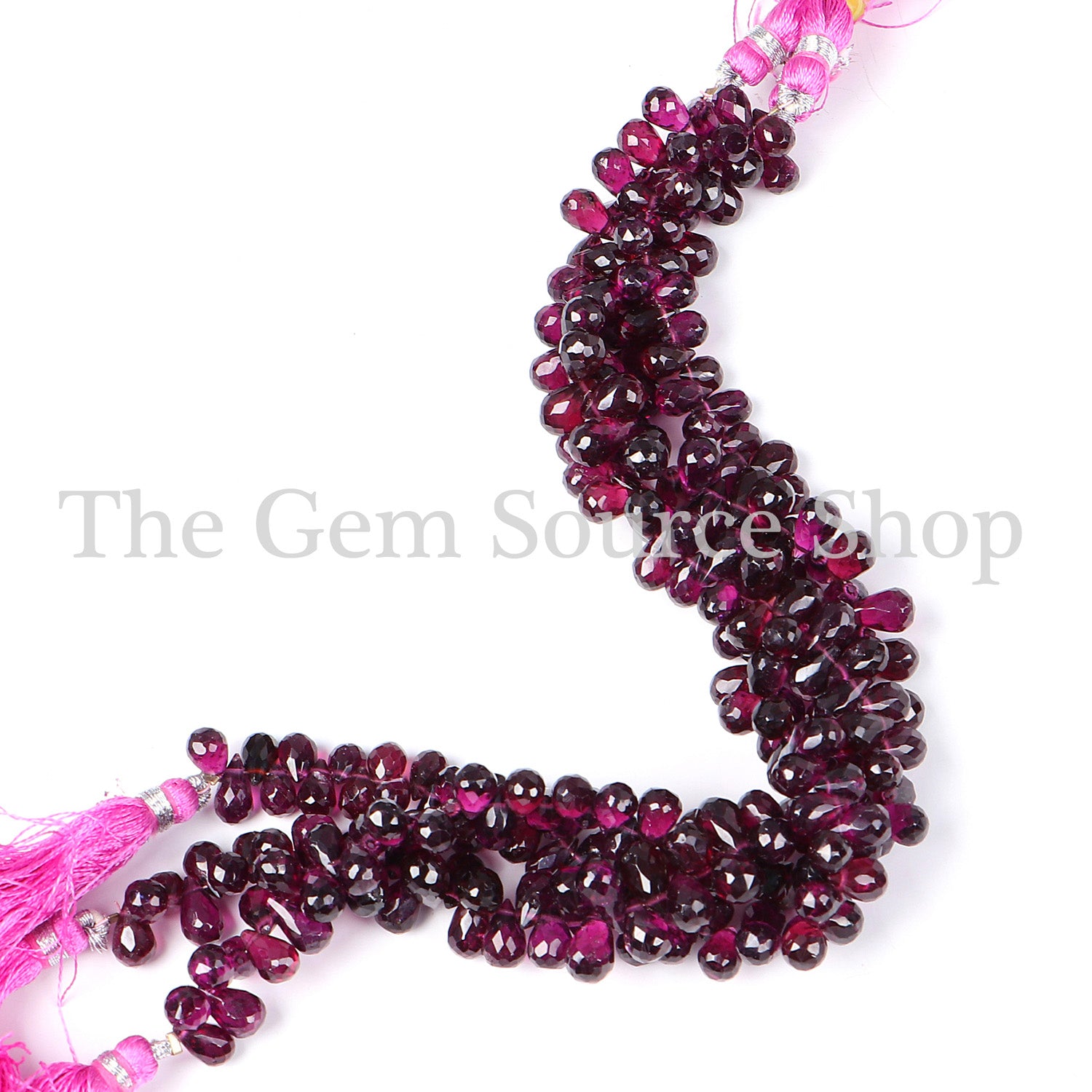 Rhodolite Garnet Beads, Garnet Faceted Beads, Rhodolite Garnet Drop Shape Beads, Wholesale Beads