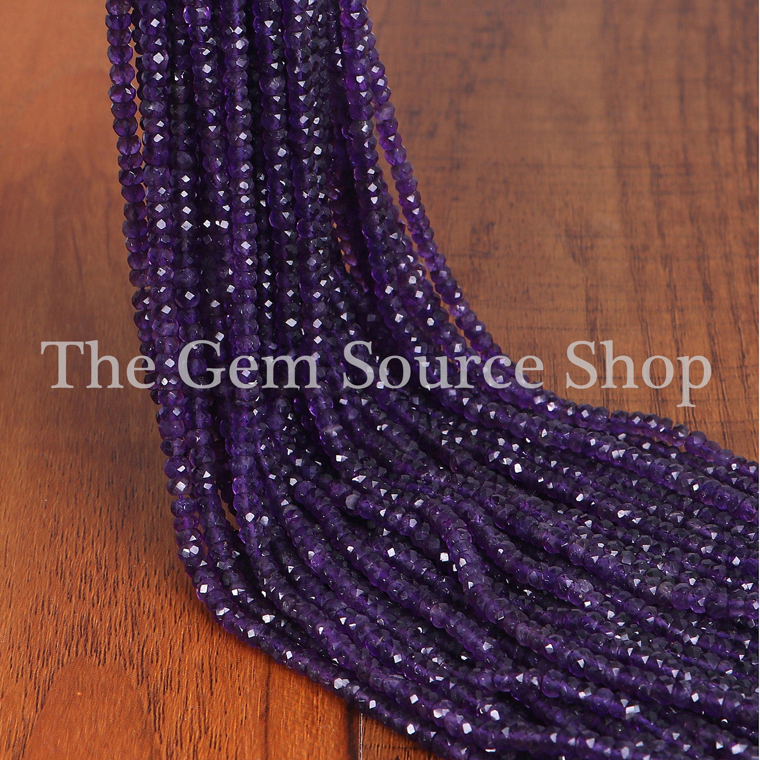 Amethyst Beads, Amethyst Faceted Beads, Amethyst Rondelle Shape Beads, Amethyst Gemstone Beads