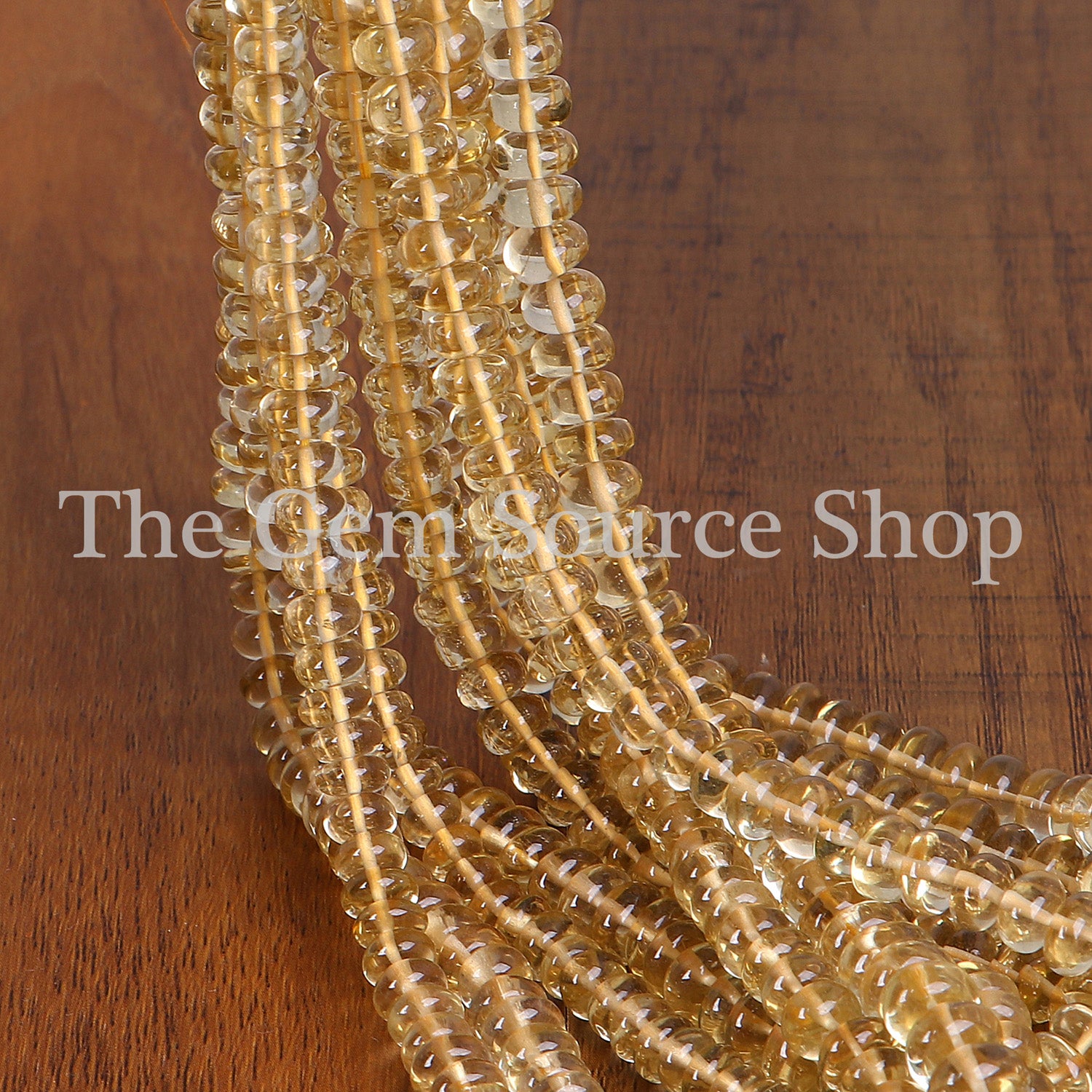 Natural Citrine Beads, Citrine Smooth Rondelle Beads, Plain Citrine Beads, Citrine Gemstone Beads