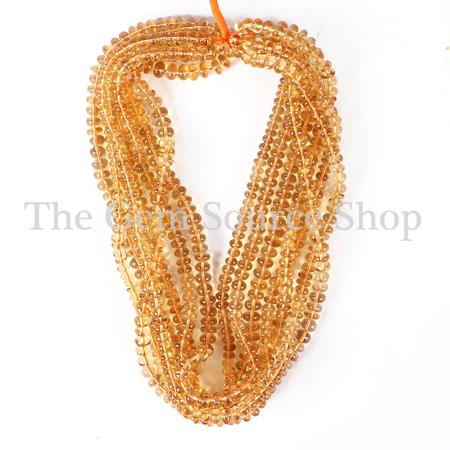 Natural Citrine Beads, Citrine Smooth Rondelle Beads, Plain Citrine Gemstone Beads, Wholesale Beads