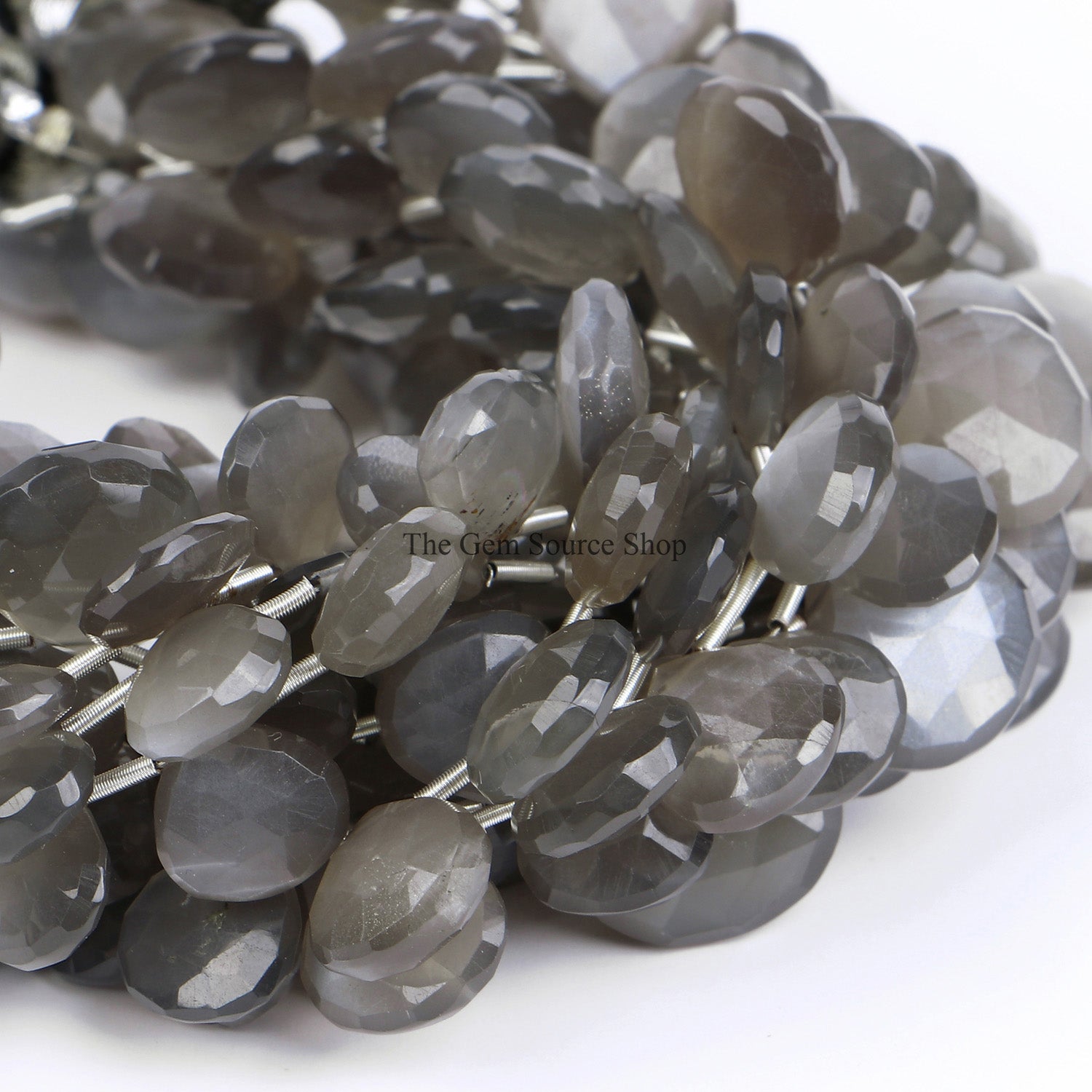 Grey Moonstone Beads, Moonstone Faceted Beads, Grey Moonstone Heart Shape Beads, Wholesale Beads