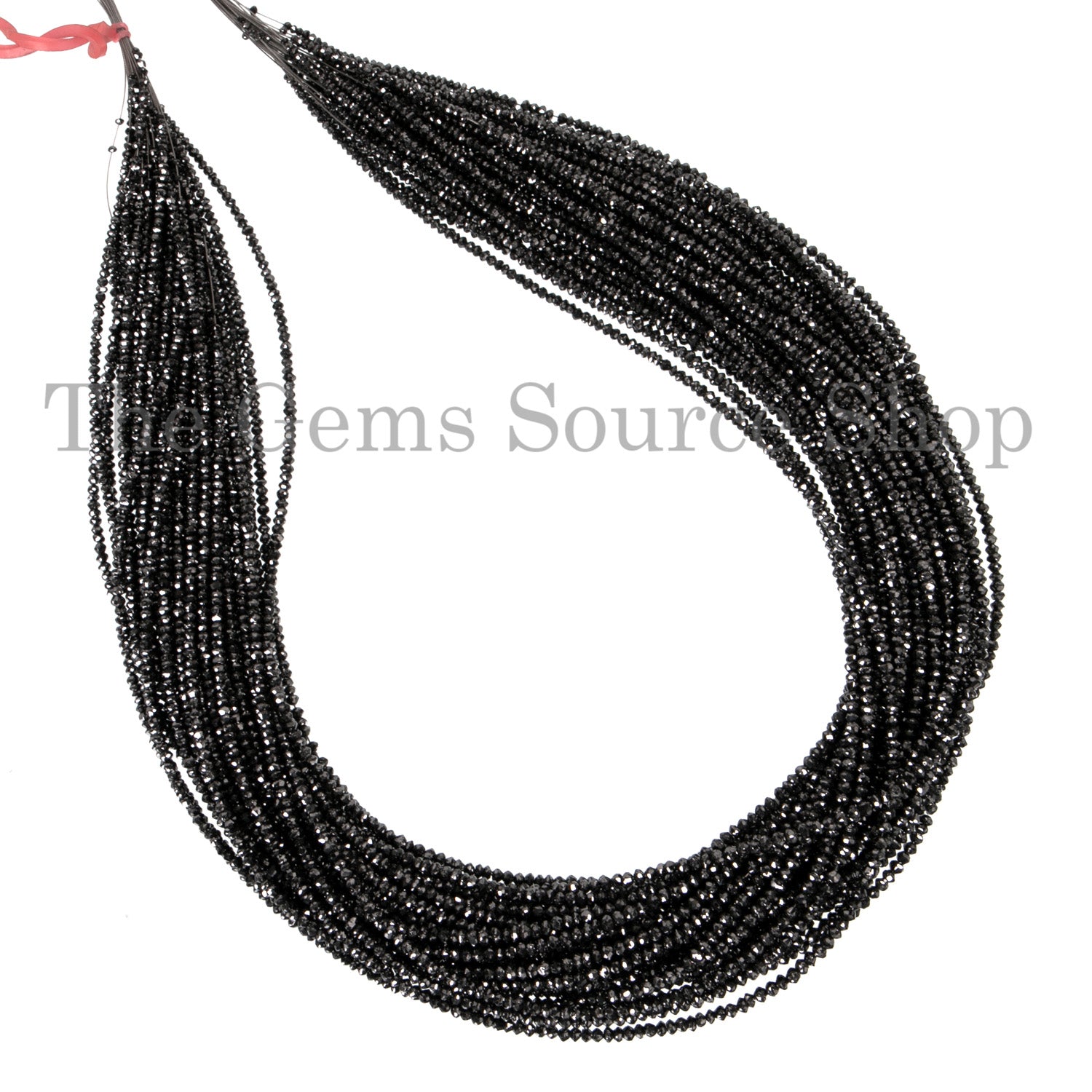 Top Quality Black Diamond Beads Faceted Rondelle, Black Diamond Beads, Natural Diamond Beads