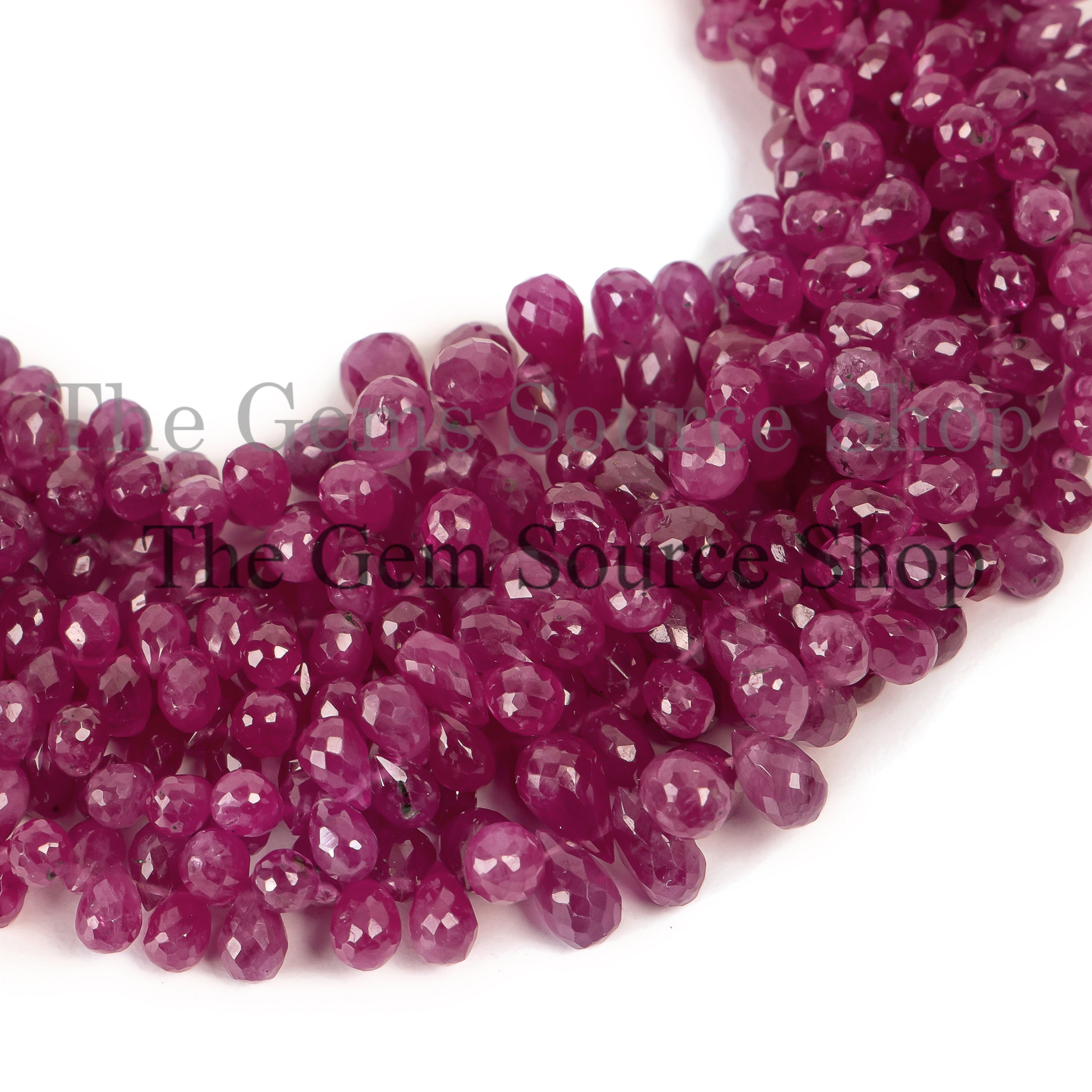 Natural Burma Ruby Tear Drop Briolette, Gemstone Beads, Burma Ruby Faceted Beads, Burma Ruby Drop Beads, High Quality Burma Ruby Beads