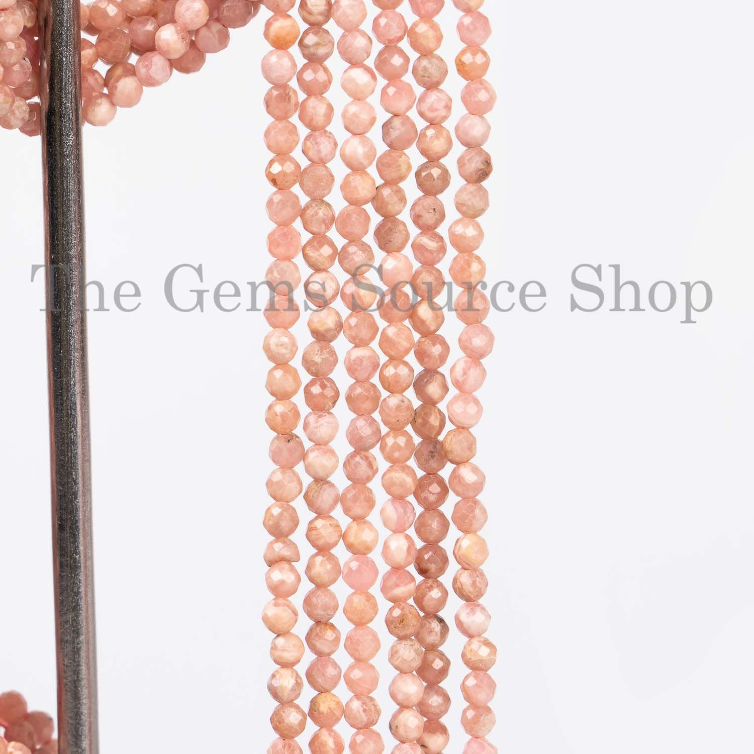 Rhodochrosite Faceted Beads, Rhodochrosite Rondelle Beads, Faceted Rondelle Beads, Rhodochrosite Gemstone
