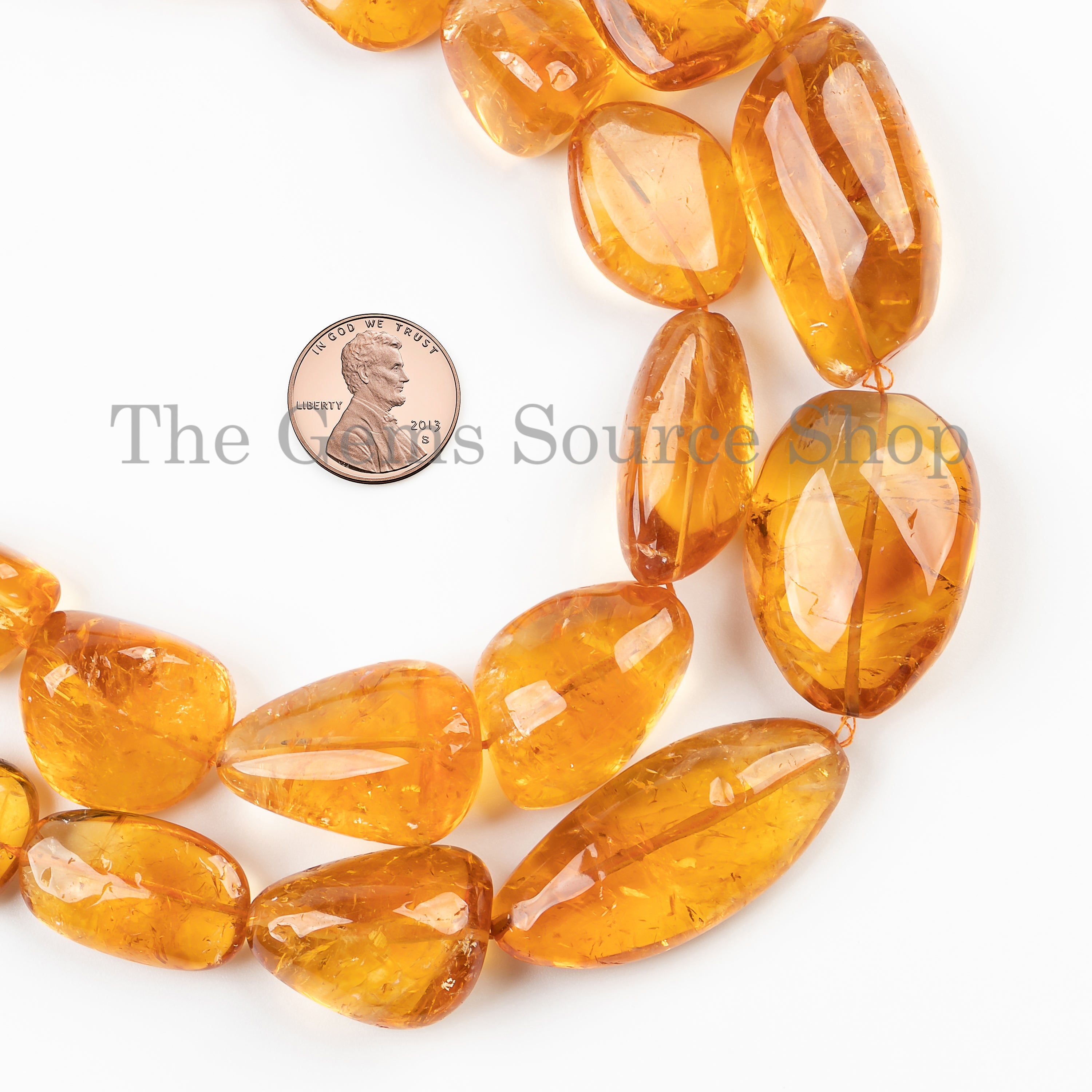 12x14-10x35mm-18" Citrine Smooth Nugget Shape Gemstone Craft Beads Strand for Jewelry