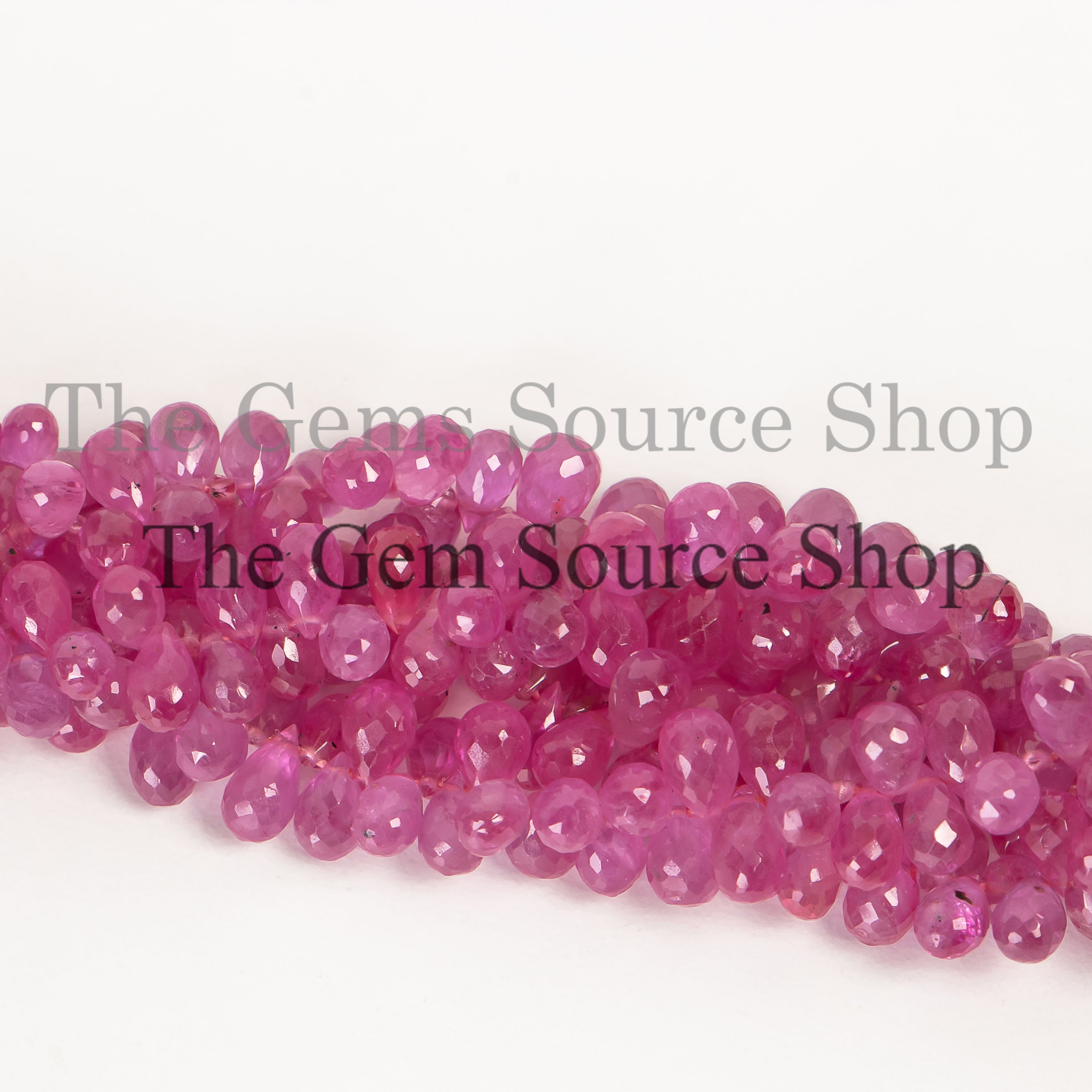 AAA Quality Burma Ruby 2.5x4-3.5x6mm Drop Briolette, Tear Drop Beads, Burma Ruby Faceted Beads, Burma Ruby Beads, Natural Gemstone Beads