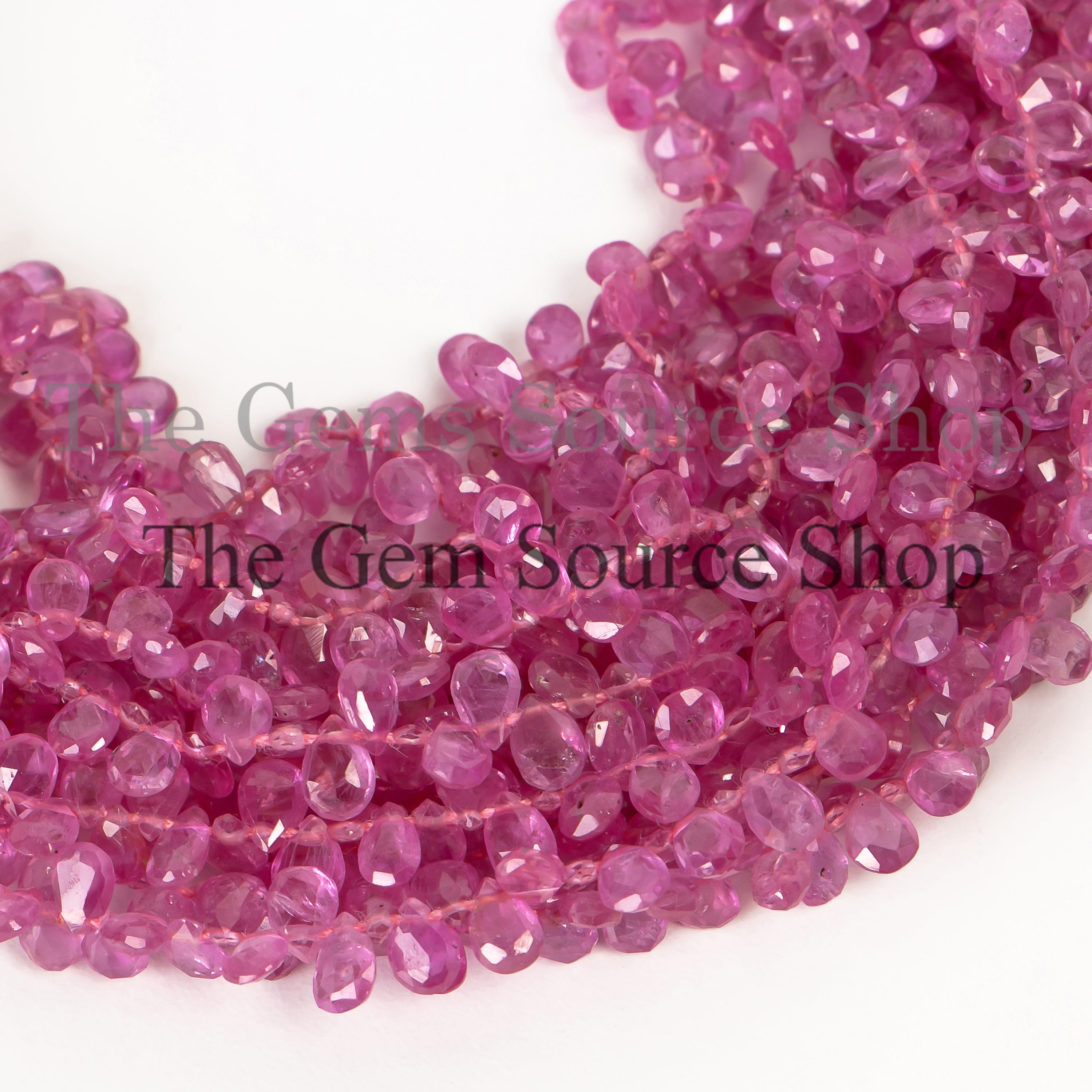 High Quality Burma Ruby Faceted Pear Shape Gemstone Natural Beads, Burma Ruby Faceted Beads, Burma Ruby Pear Shape Beads, Burma Ruby Beads