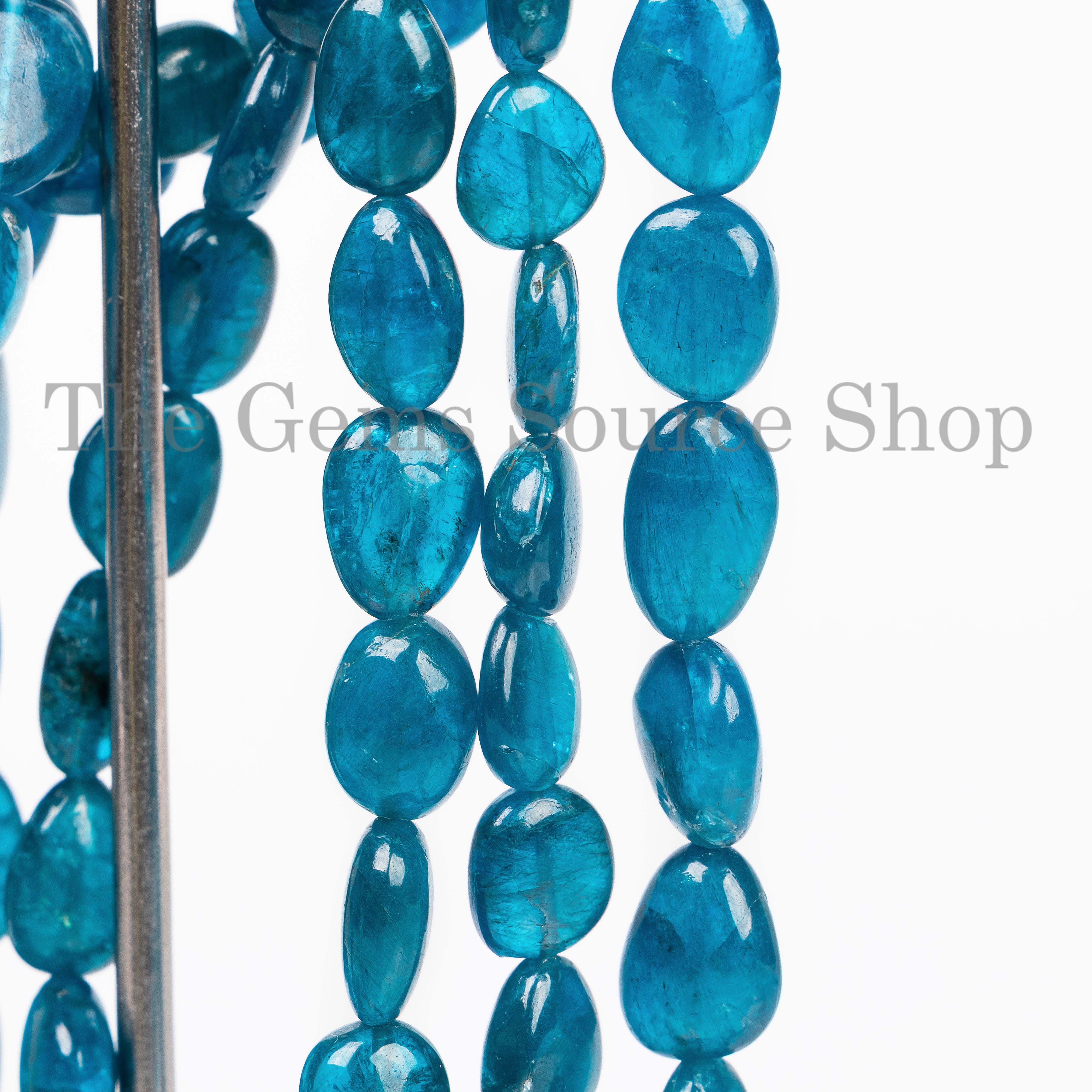 Neon Apatite Smooth Nugget Gemstone Beads For Jewelry Making