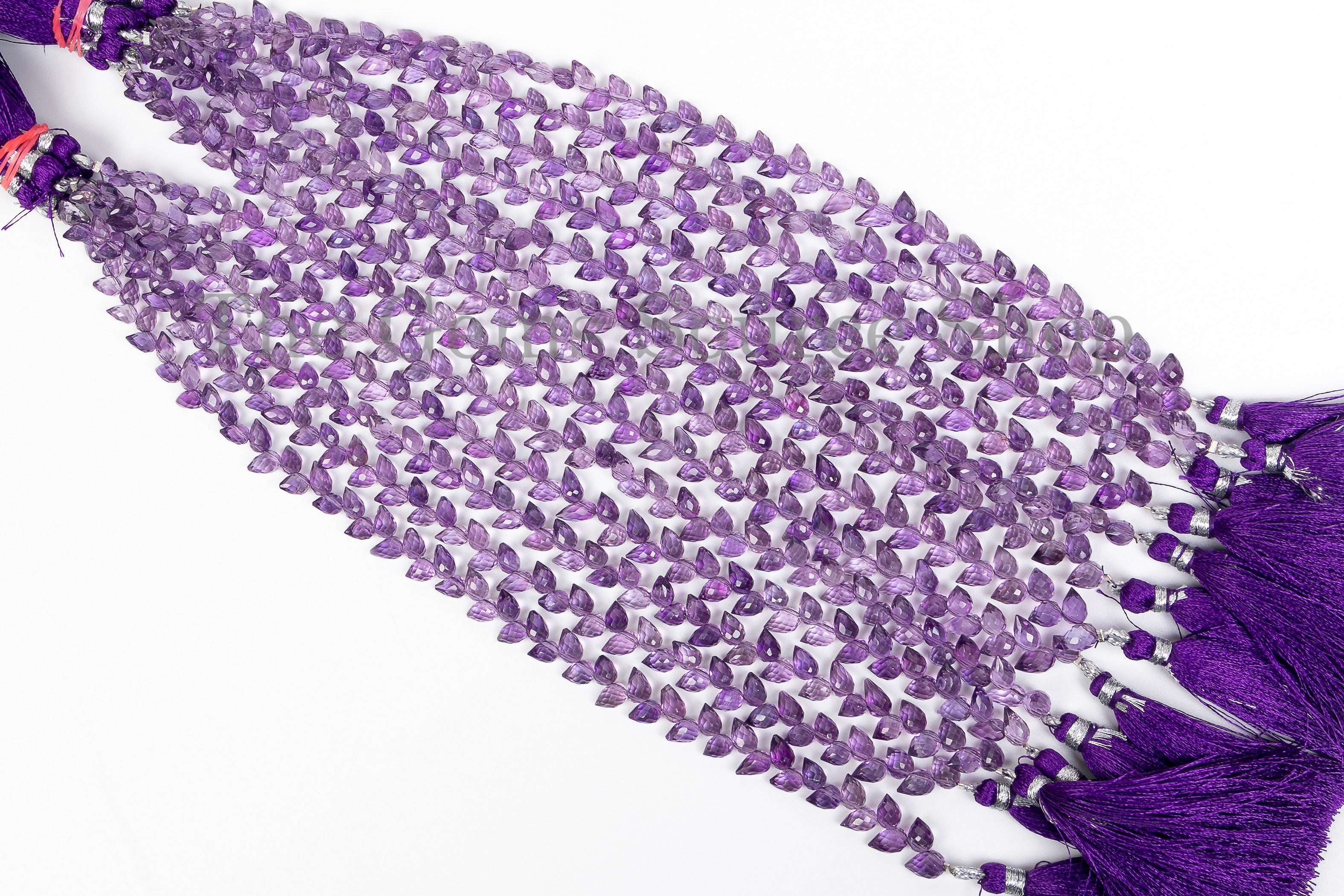 Amethyst Faceted Side Drill Drops Beads TGS-4917