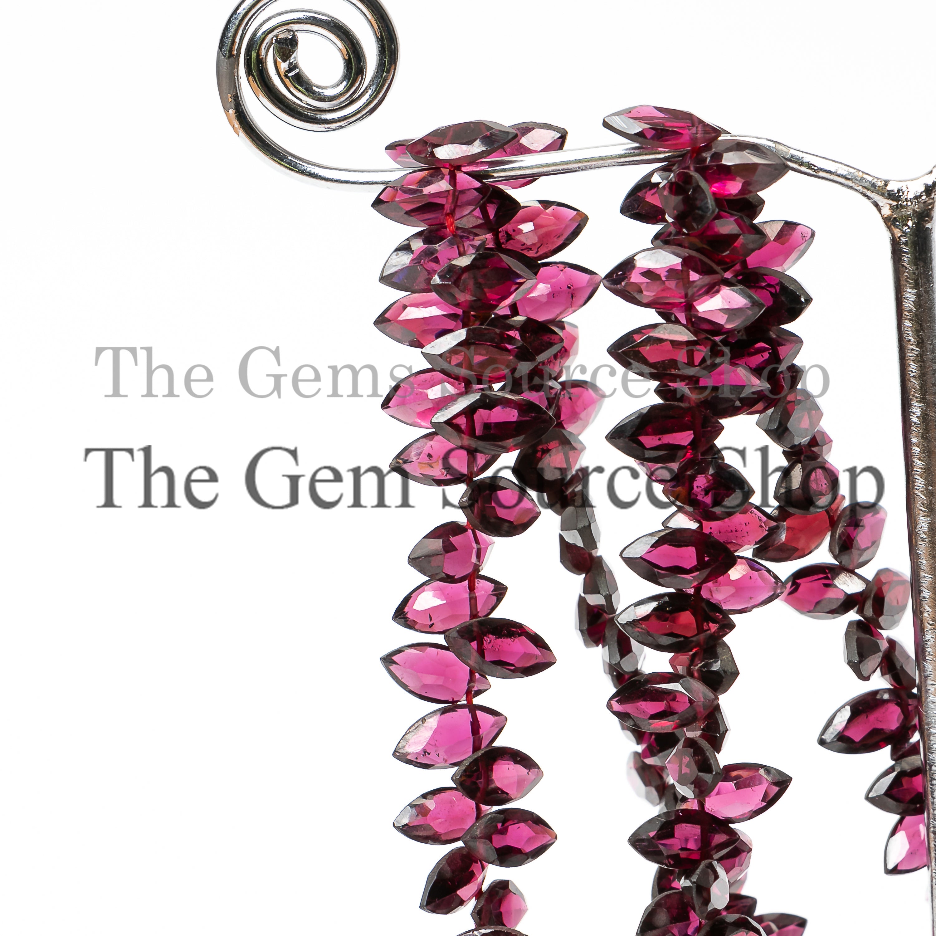Rhodolite Garnet Faceted Marquise Beads, Rhodolite Garnet Briollite Cut Marquise Gemstone Beads, Rhodolite Garnet Beads, Rhodolite Garnet