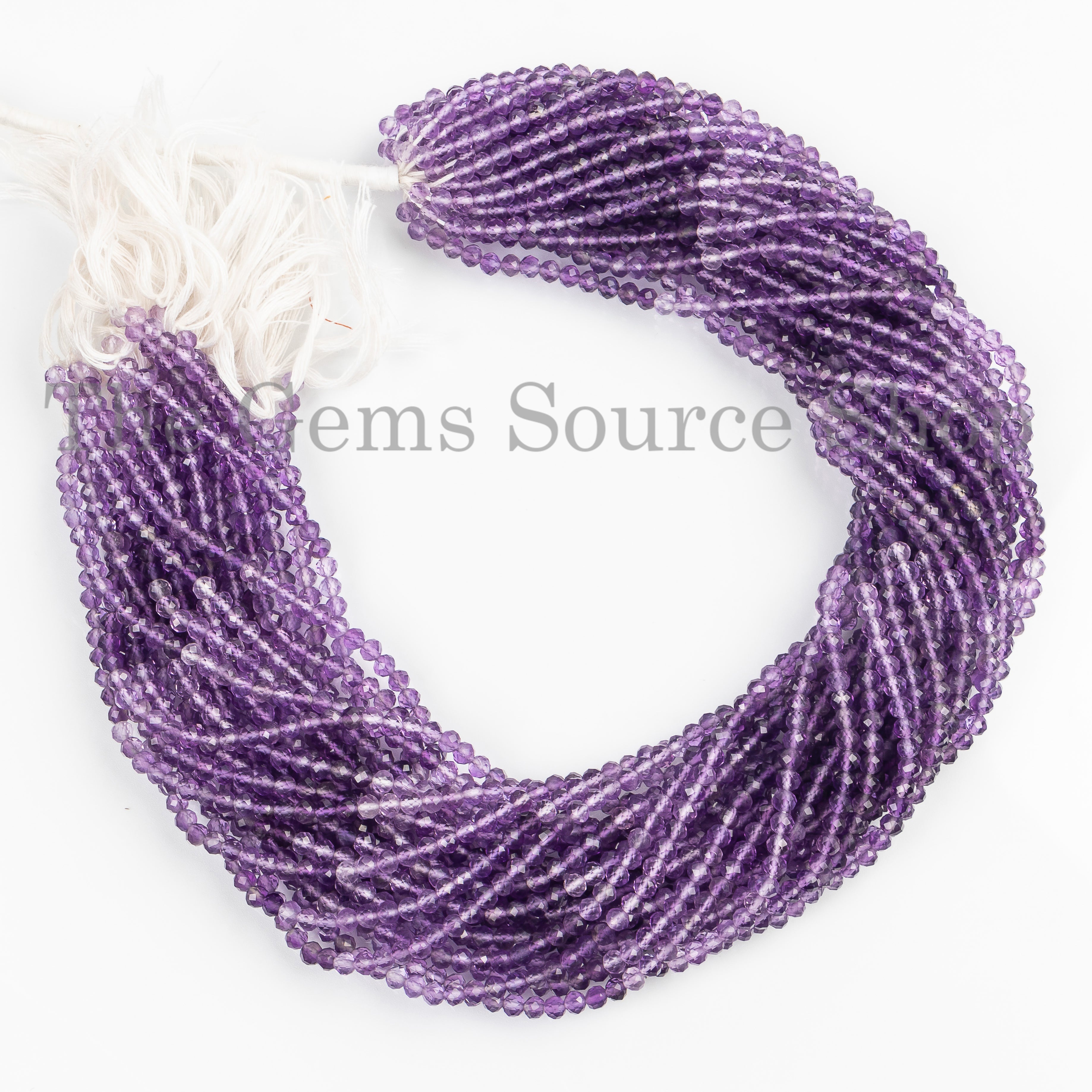 Shaded Amethyst Gemstone, shaded Amethyst faceted rondelle beads, jewelry craft beads, manufacture of stone, beaded Jewelry