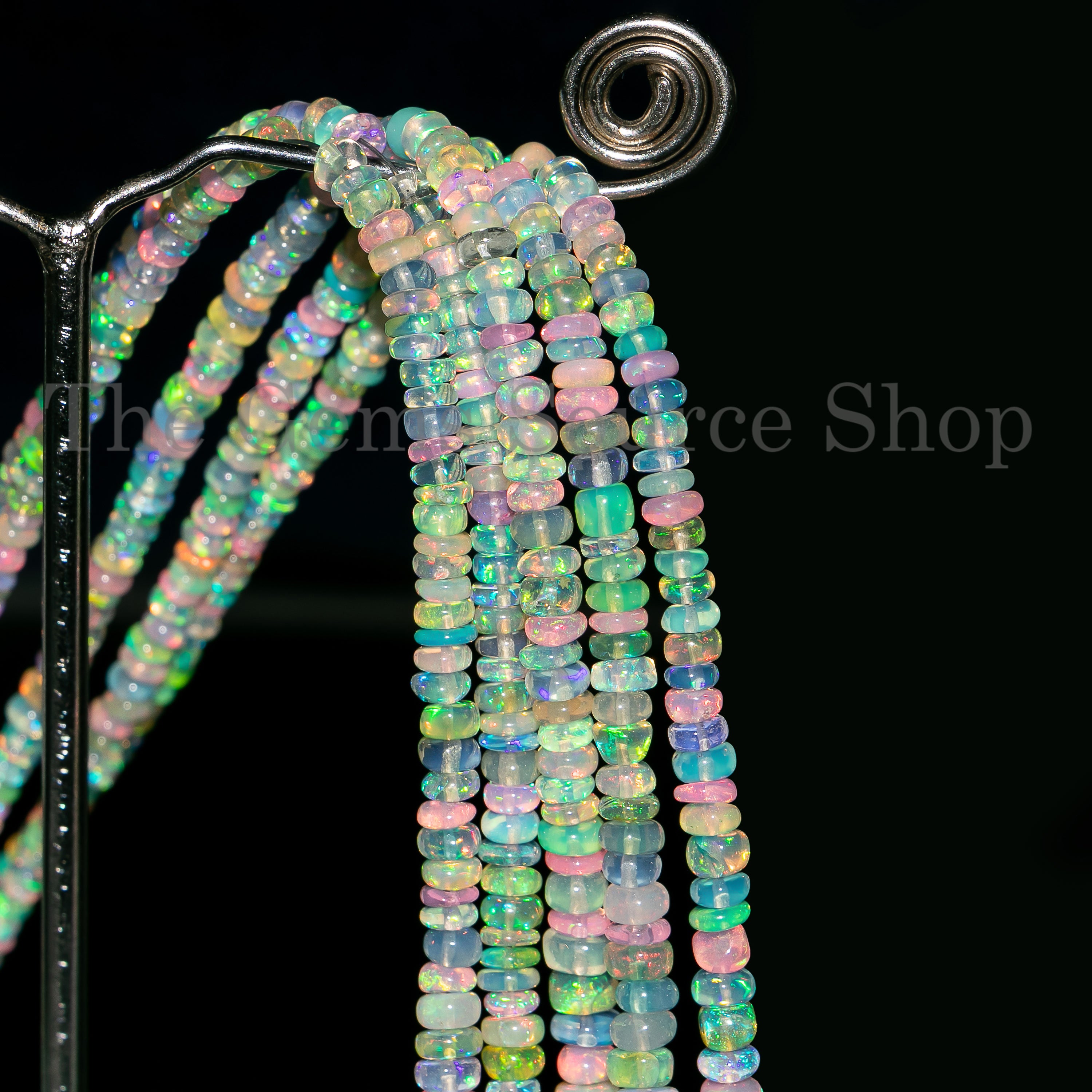 Disco Opal Gemstone Beads, Disco Opal Smooth Rondelle Beads