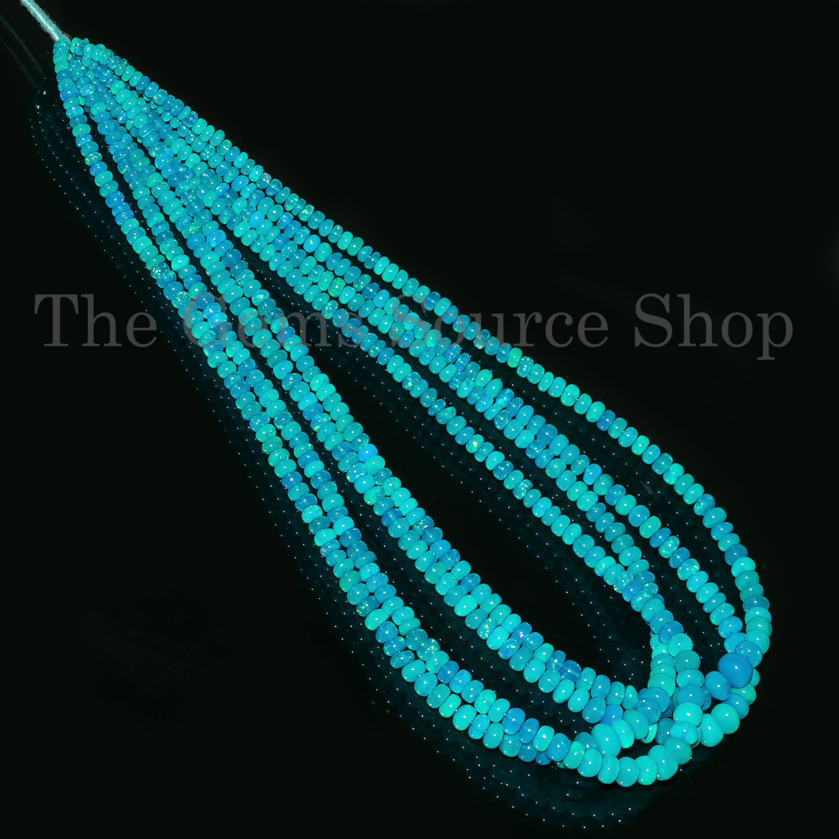 Paraiba Opal Beads, Opal Smooth Rondelle Beads