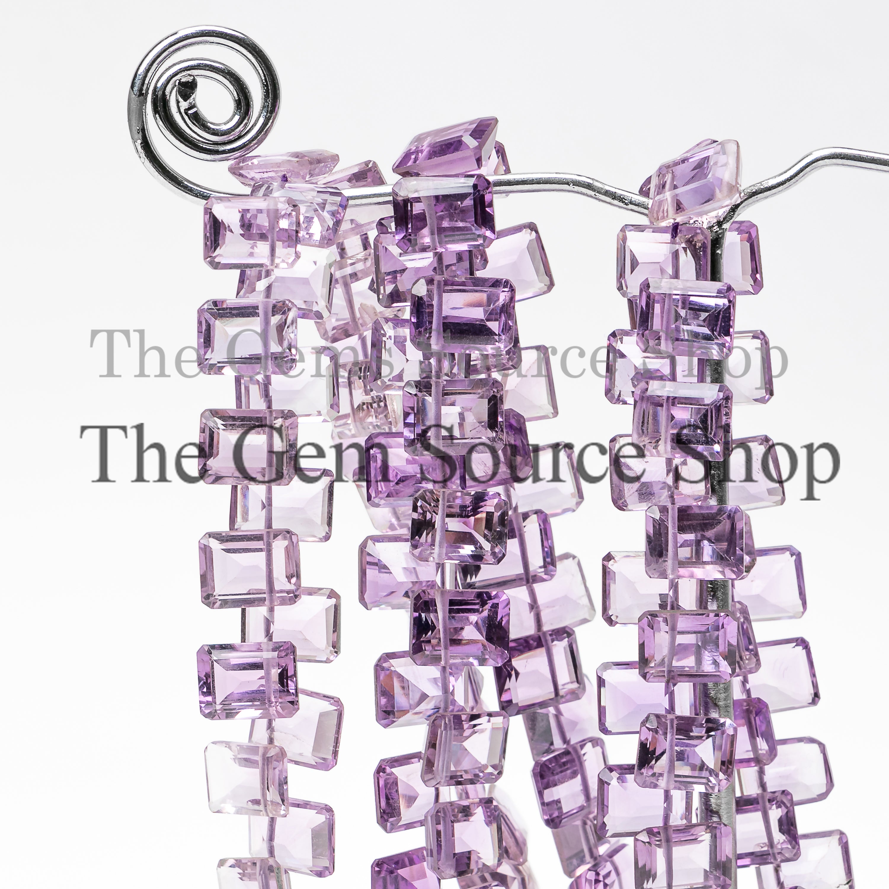 Natural Pink Amethyst Faceted Square Shape Gemstone Beads, Amethyst Square Briolette Cut Beads, Faceted Amethyst Beads, Wholesale Beads
