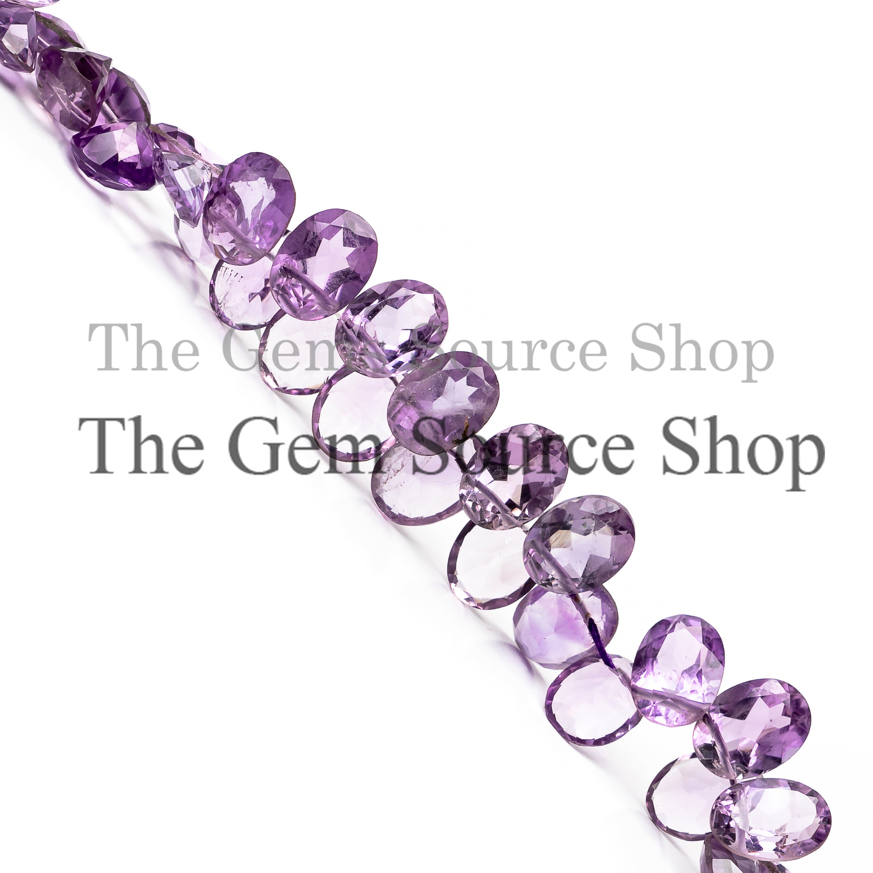 Amethyst Faceted Briolette Cut Oval Shape Gemstone Beads, Faceted Pink Amethyst Beads, Amethyst Oval Beads, Amethyst Briolette