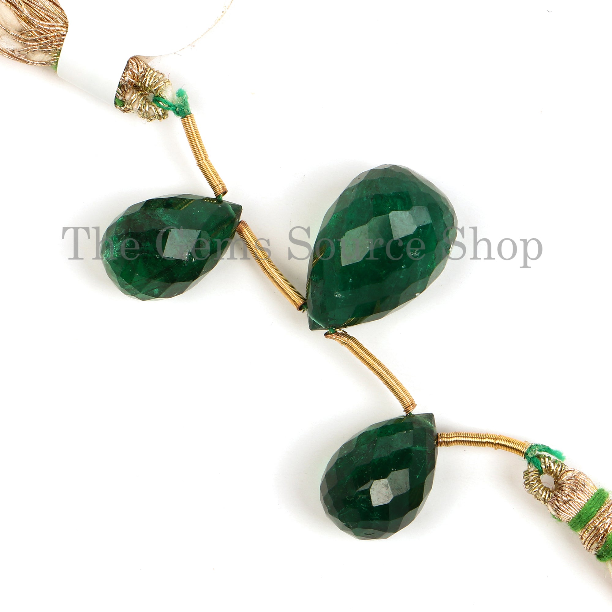 Natural Emerald Drop Beads, Faceted Gemstone Beads, Tear Drop Briolette, Super Top Rare Emerald Wholesale