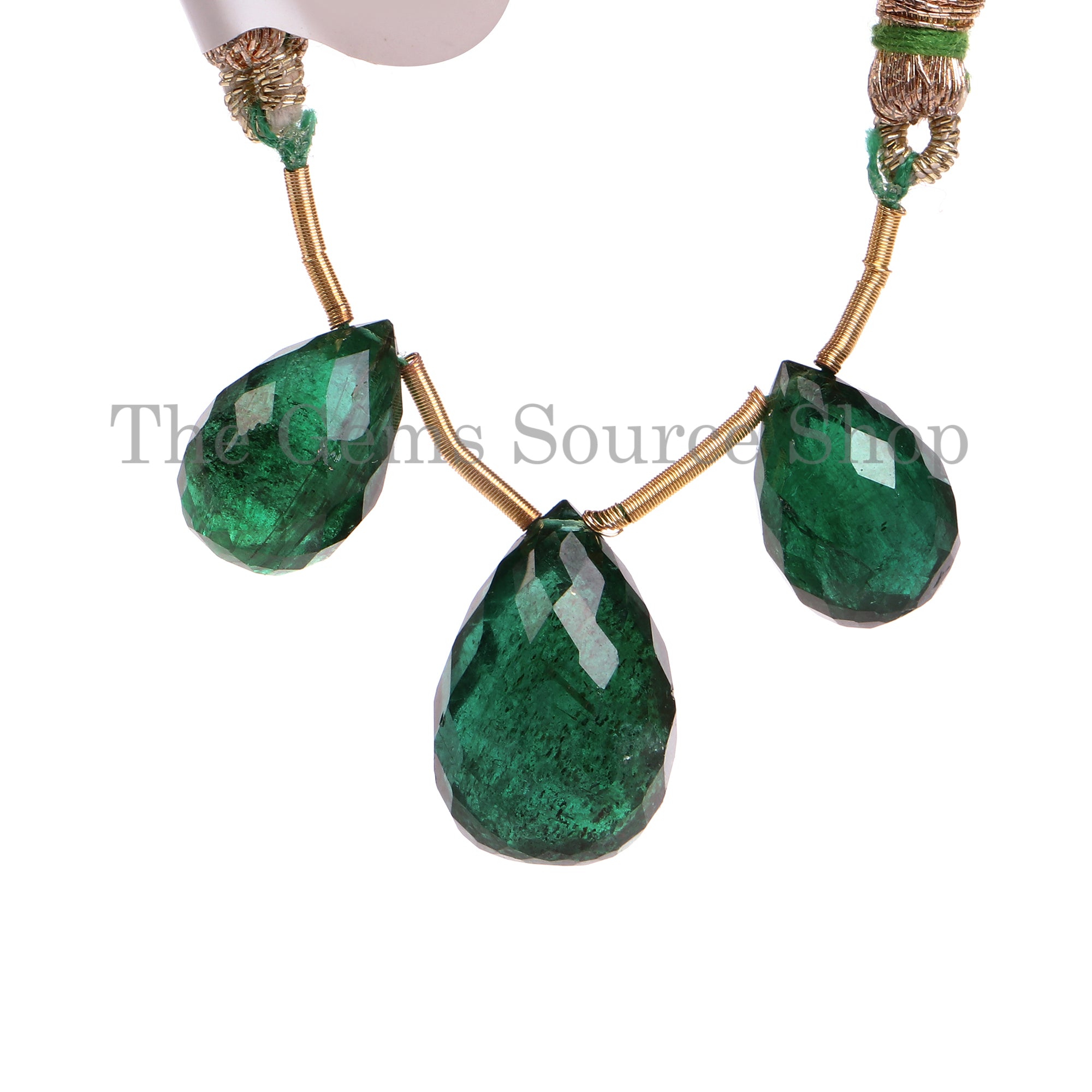 Natural Emerald Drop Beads, Faceted Gemstone Beads, Tear Drop Briolette, Super Top Rare Emerald Wholesale