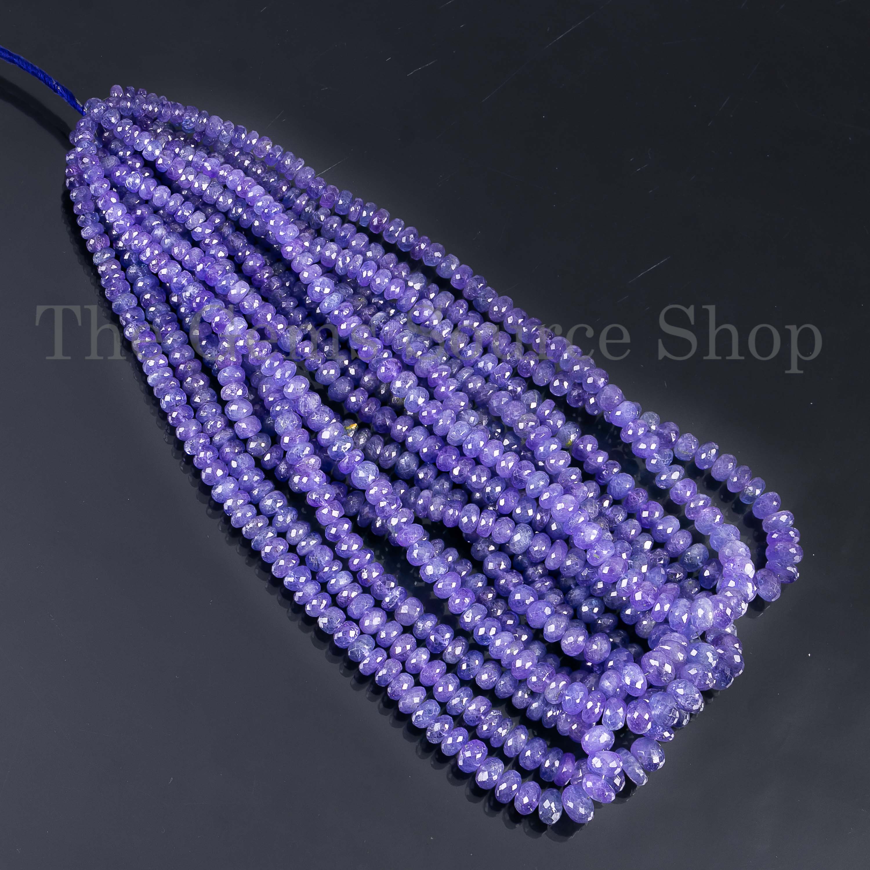 Tanzanite Faceted Rondelle Beads, Tanzanite Faceted Beads, Tanzanite Gemstone Beads, Wholesale Beads