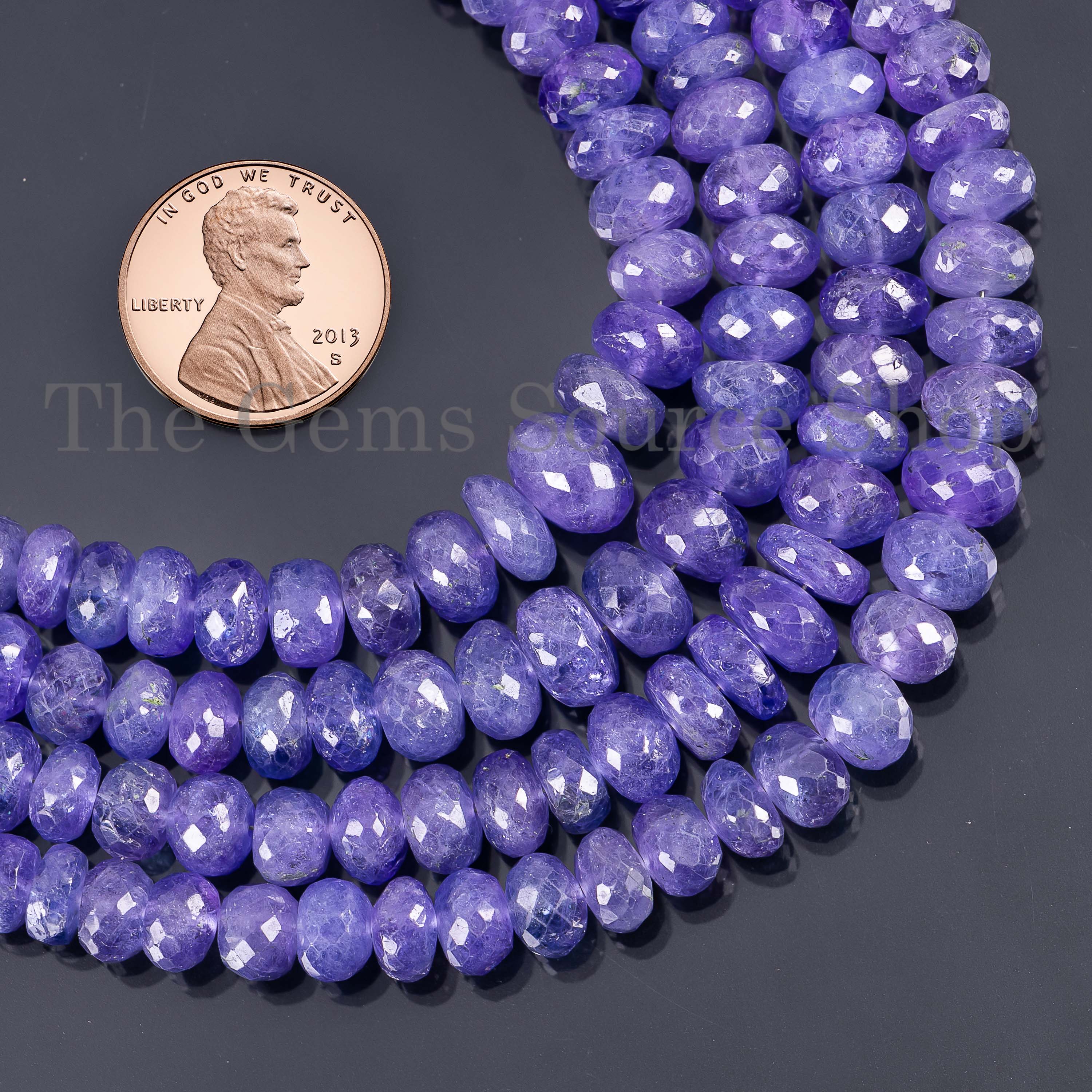 Tanzanite Faceted Rondelle Beads, Tanzanite Faceted Beads, Tanzanite Gemstone Beads, Wholesale Beads