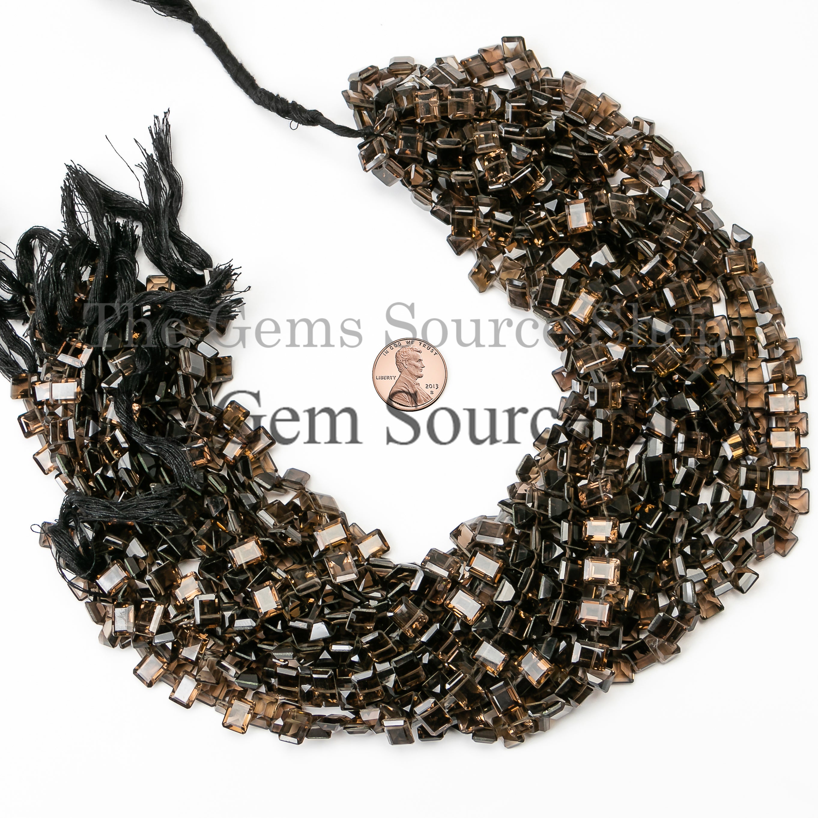 AA Quality Smoky Quartz Faceted Briolette Cut Cushion Shape Beads, Smoky Quartz Beads, Smoky Quartz, Jewelry Making Wholesale Beads