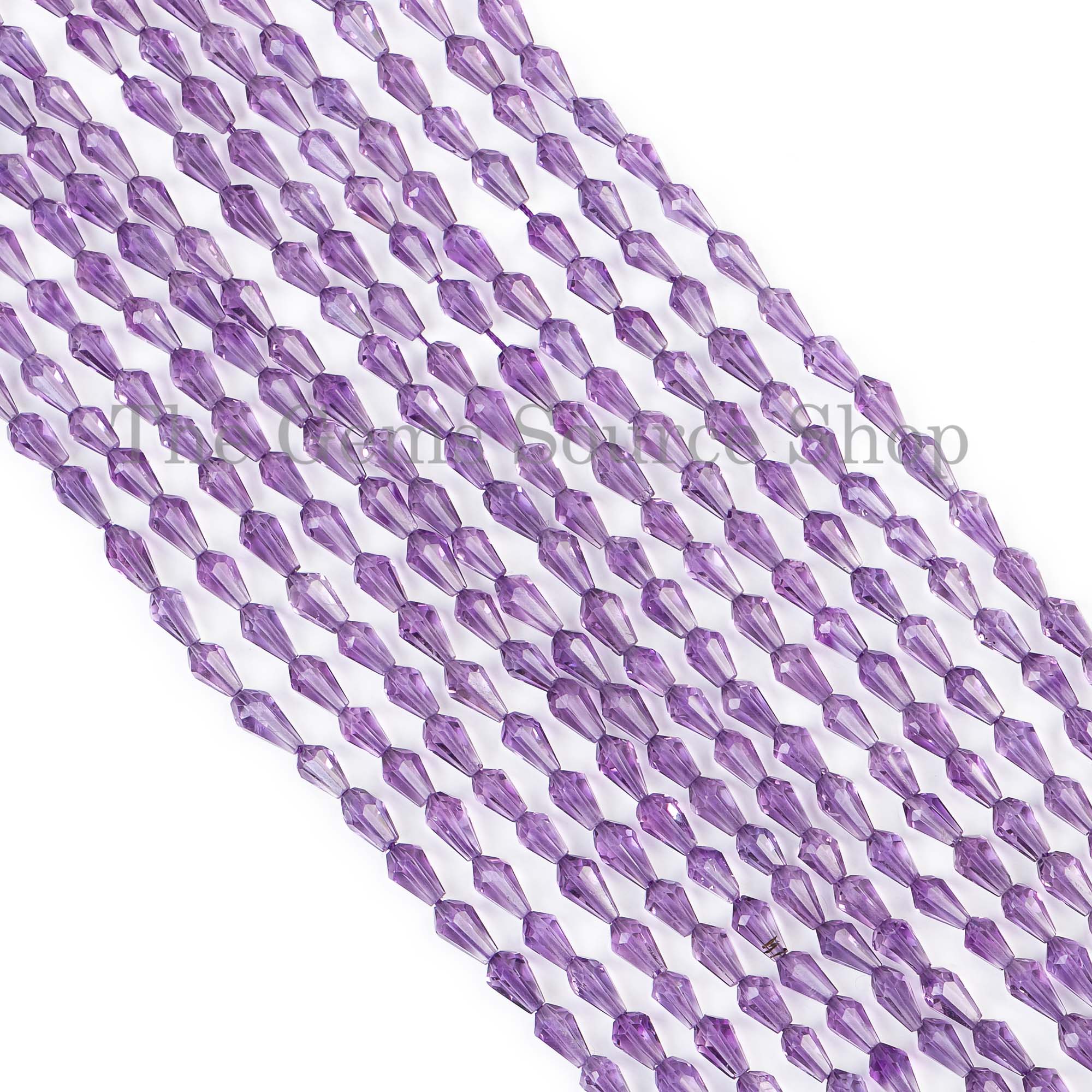 Amethyst Faceted Straight Drill Drop Beads, Amethyst Tear Drop Beads, Amethyst Faceted Beads