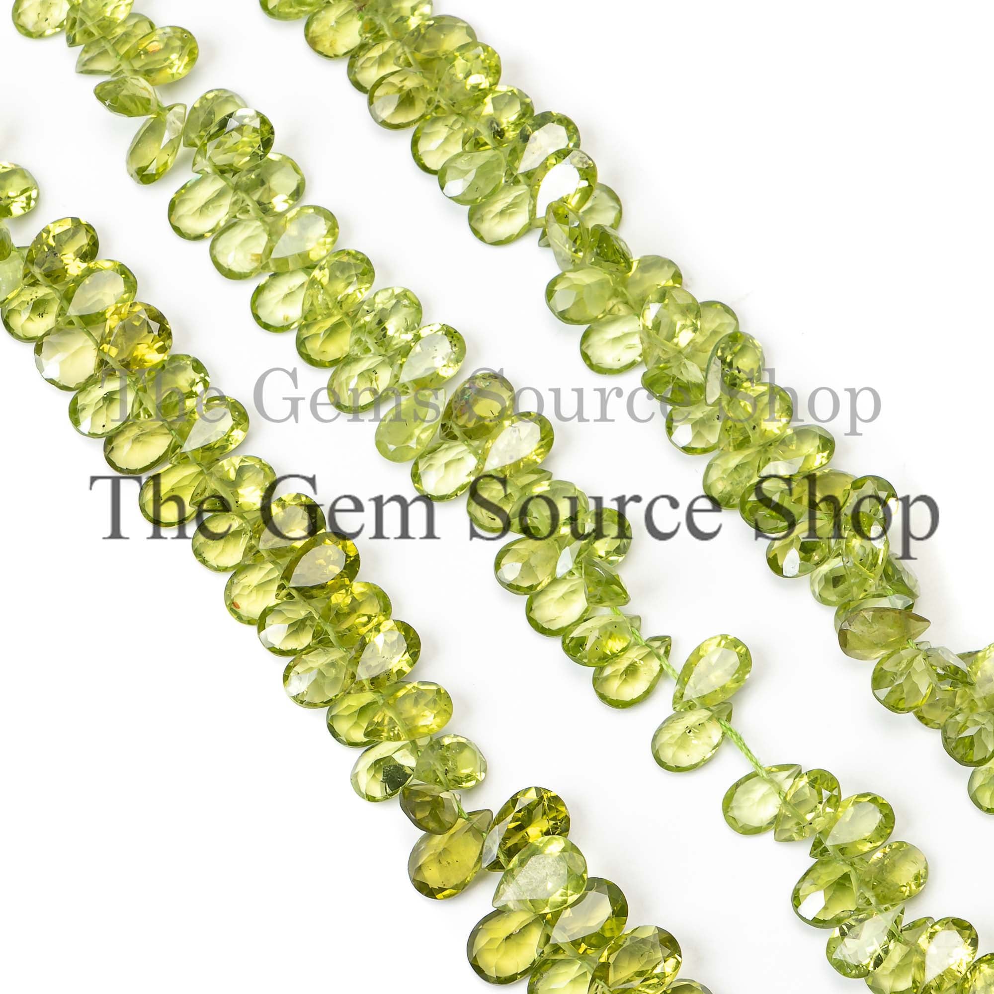 Peridot Beads, Peridot Faceted Pear Beads, Peridot Briolette Beads, Peridot faceted Beads, Peridot , 5x8-6x9mm Pear Beads